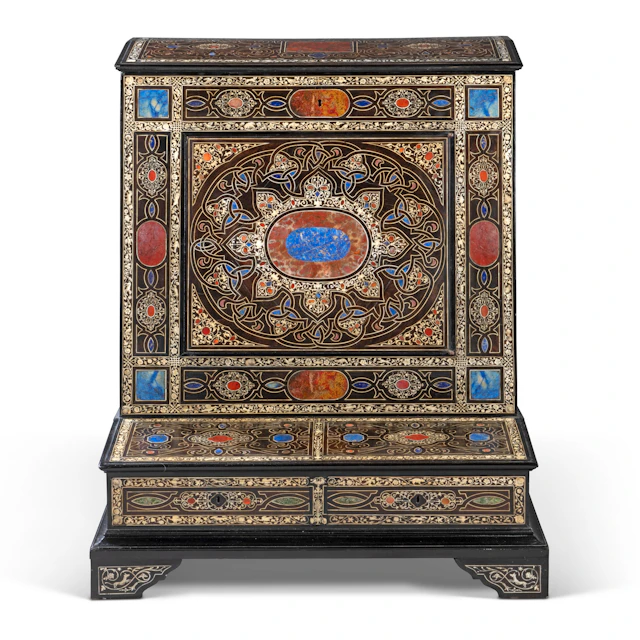 An Italian Ivory-Inlaid, Ebony, Ebonised, Kingwood and Pietra Dura Prie-Dieu