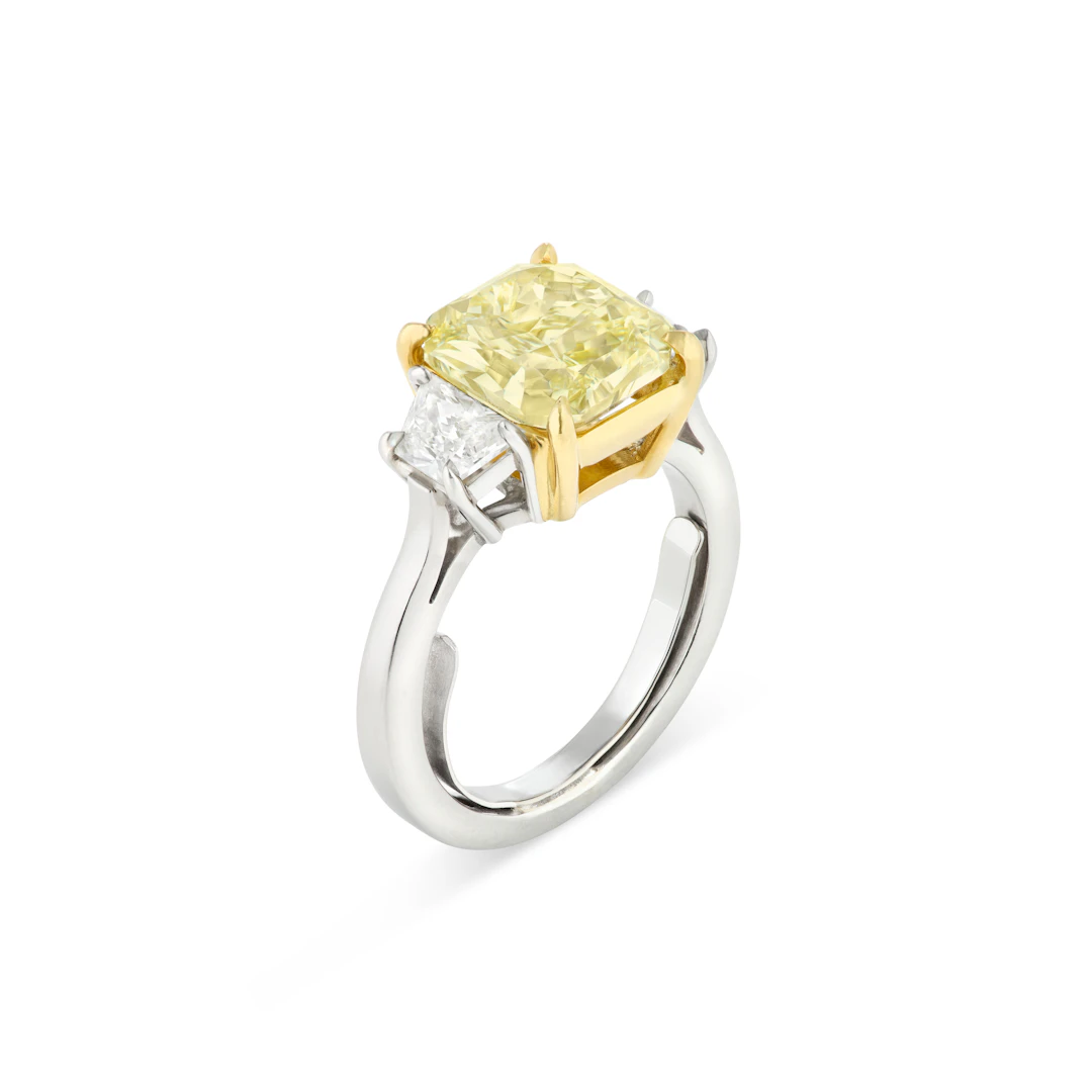 Aletto Colored Diamond and Diamond Ring