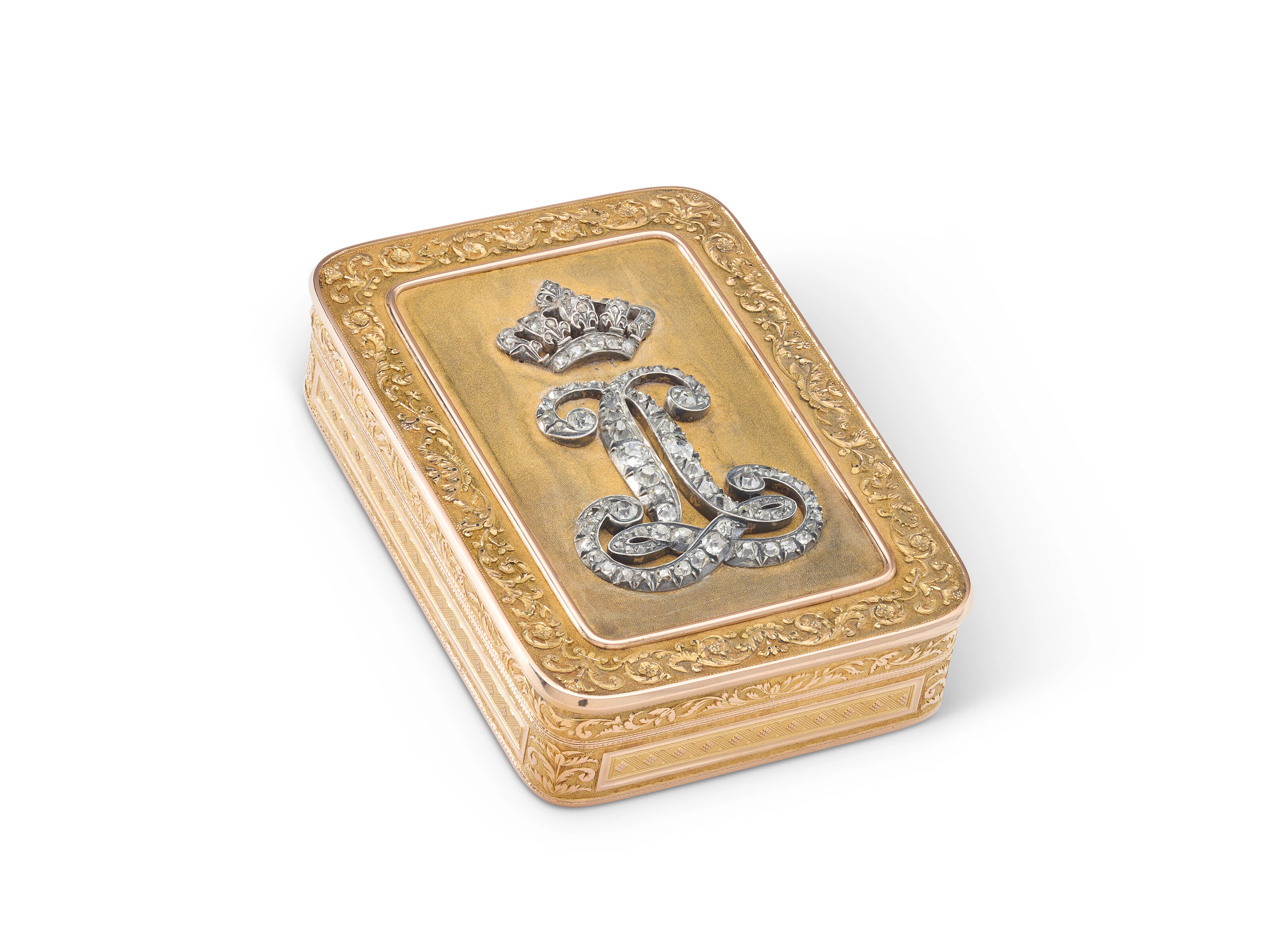 A LOUIS XVIII JEWELED GOLD PRESENTATION SNUFF-BOX