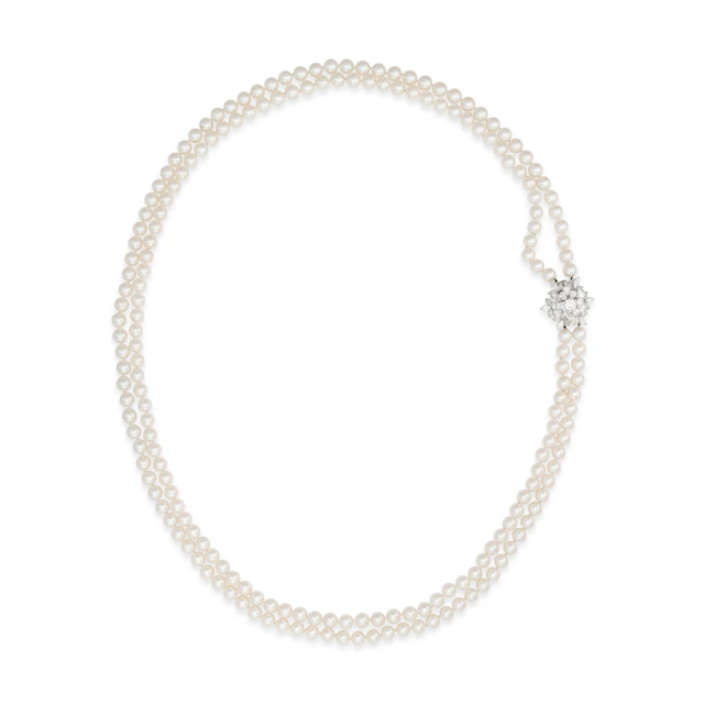Van Cleef & Arpels Cultured Pearl and Diamond Sautoir