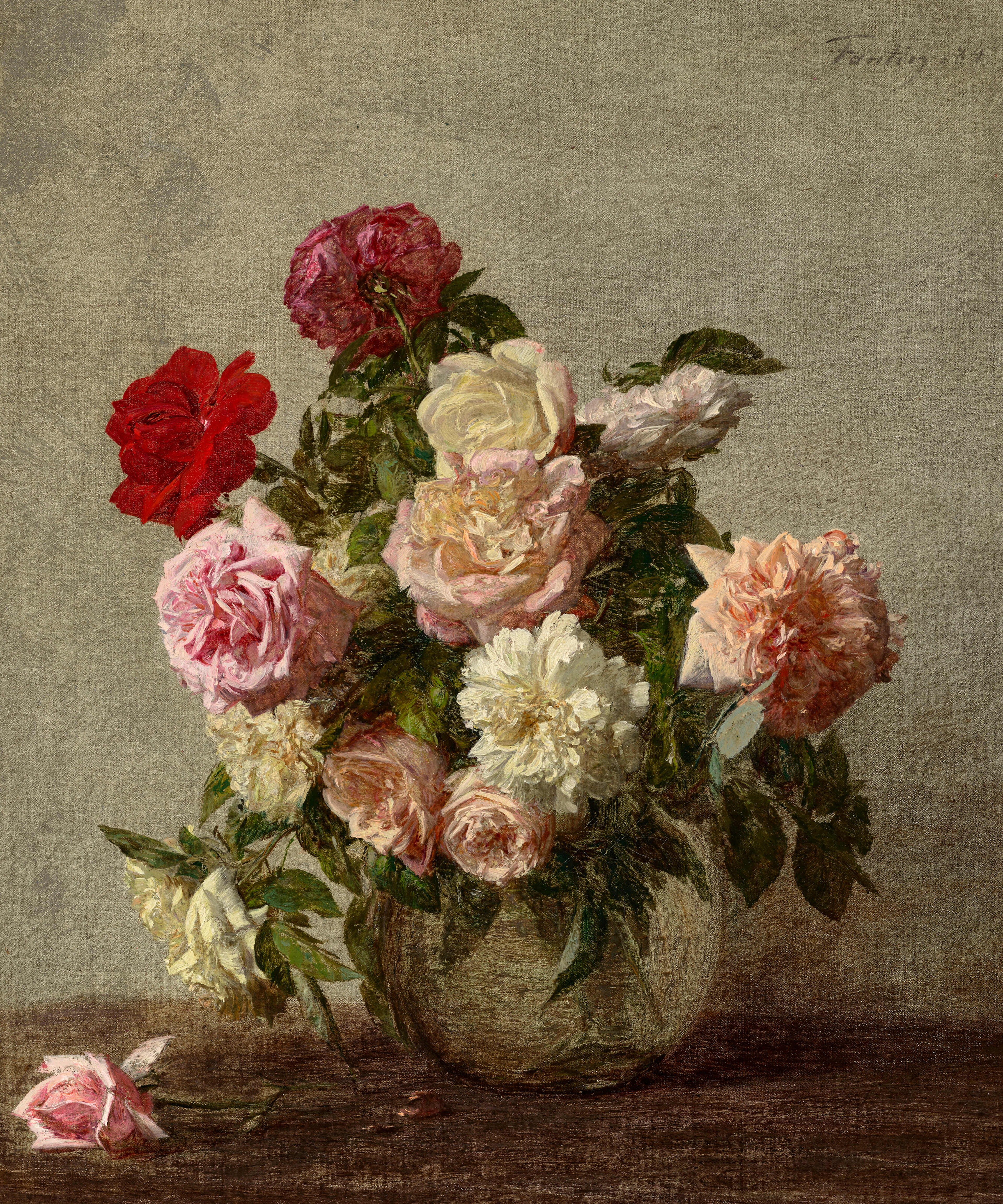 HENRI FANTIN-LATOUR (1836-1904) Gros bouquet de roses