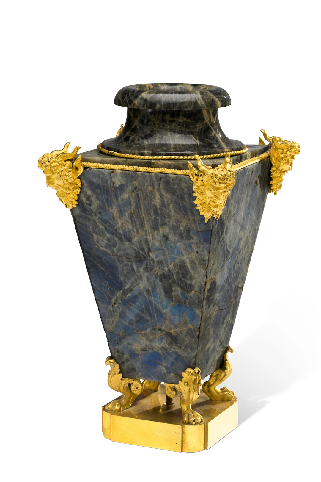A Swedish Ormolu-Mounted Labradorite Vase
