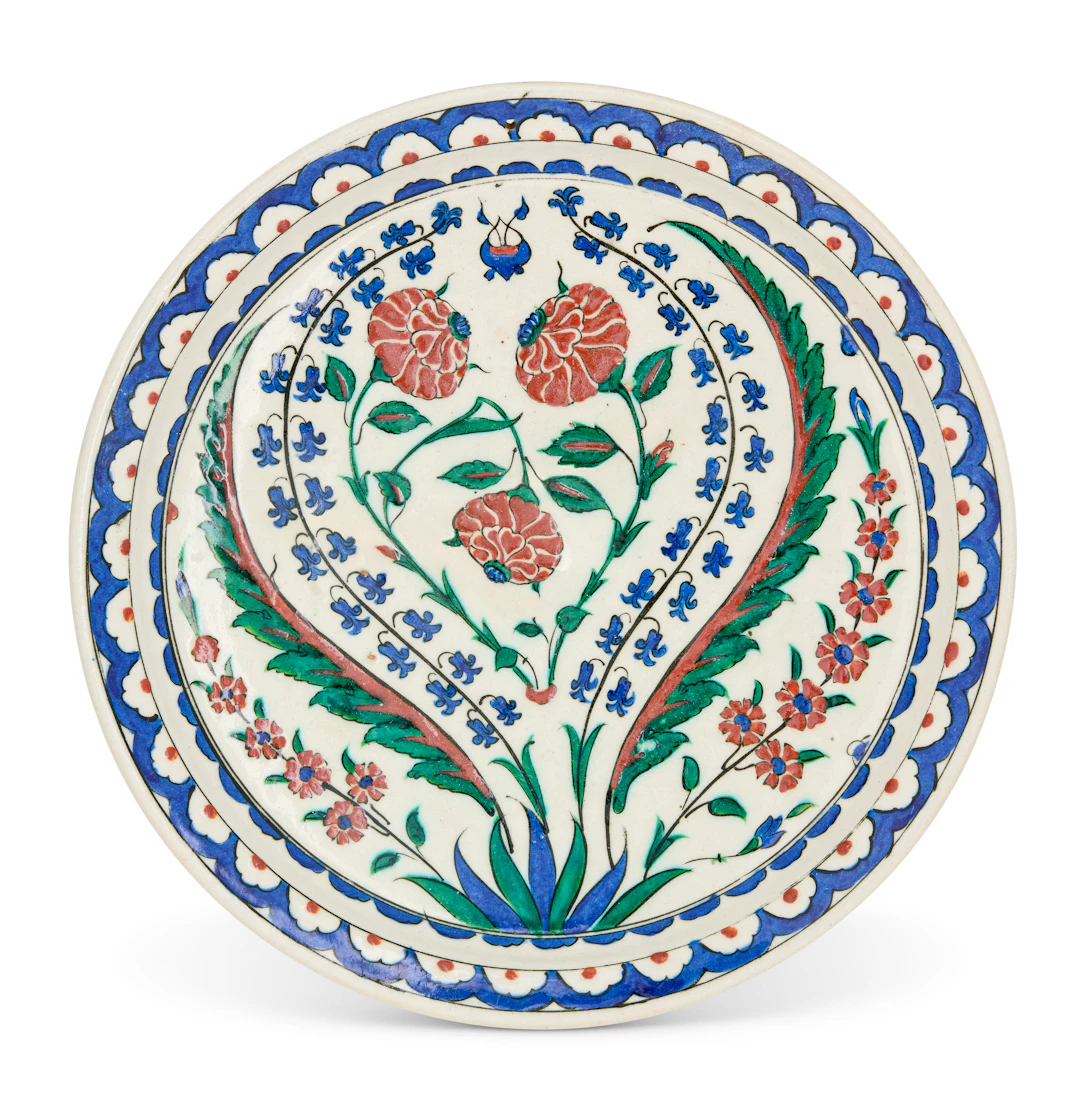 A Large Iznik Pottery Dish