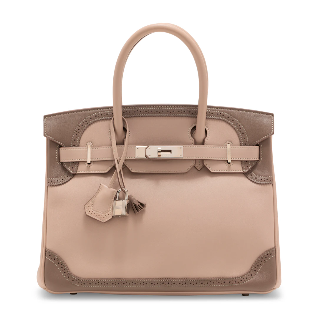A Limited Edition Argile & Étoupe Swift Leather Ghillies Birkin 30