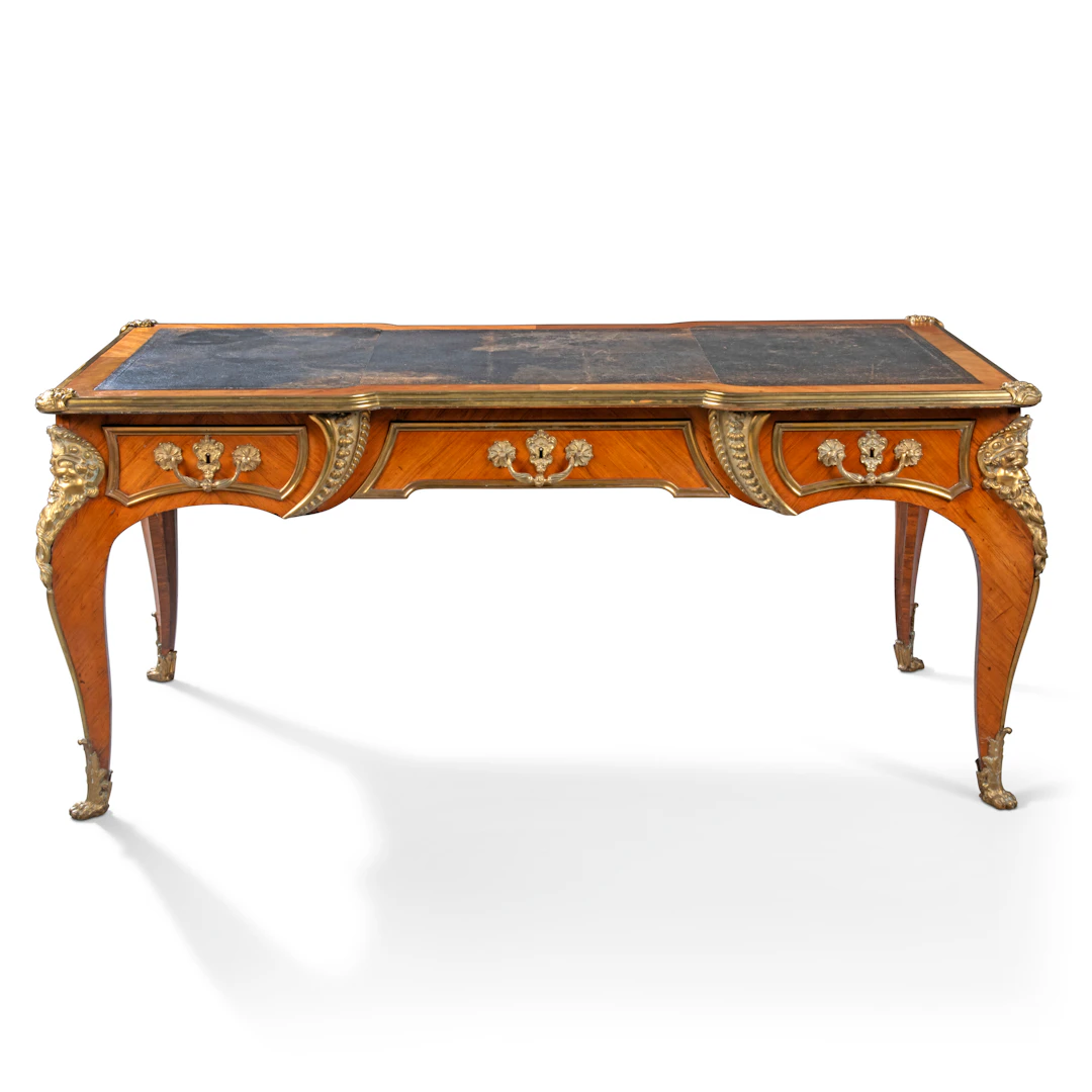 A French Ormolu-Mounted Kingwood Bureau-Plat
