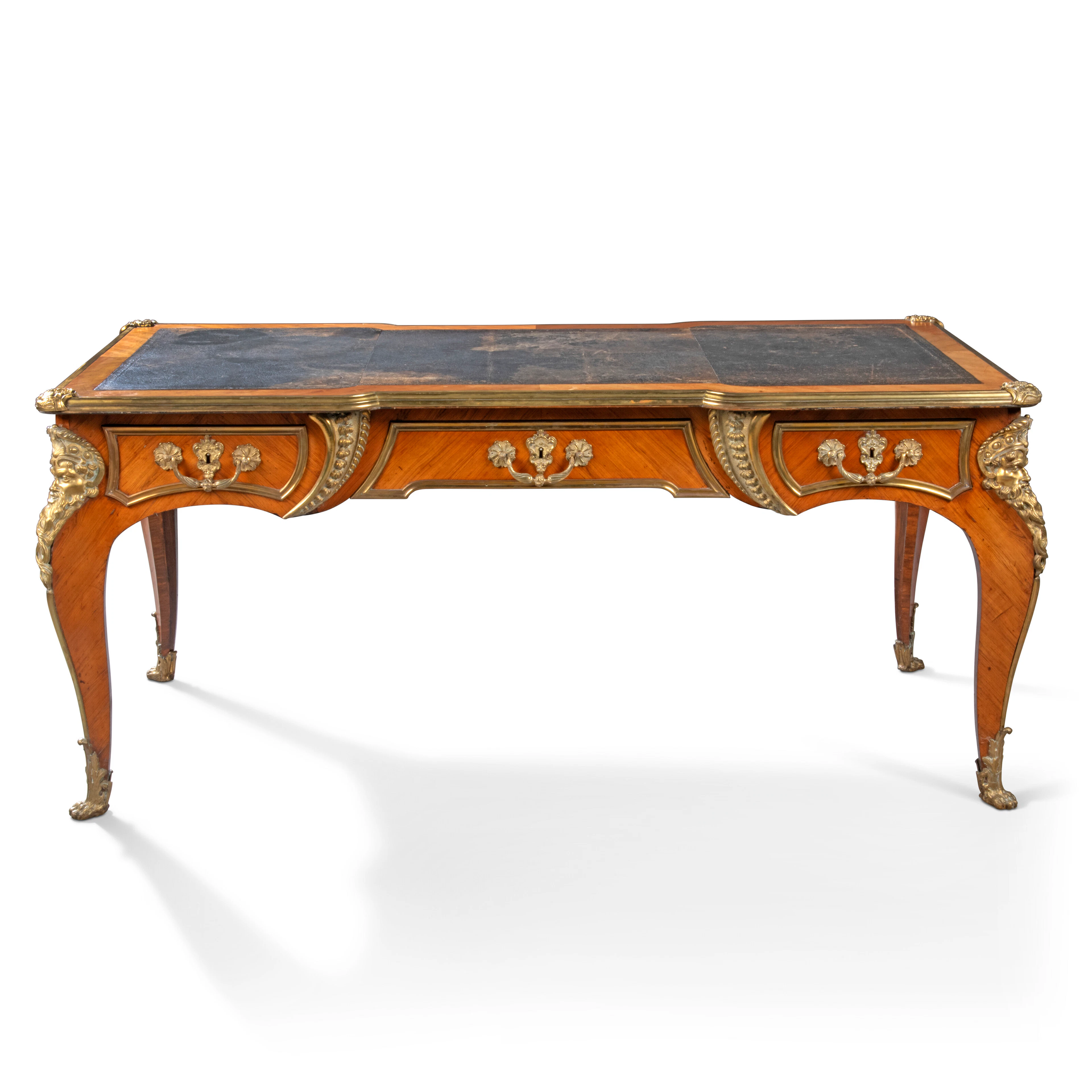 A French Ormolu-Mounted Kingwood Bureau-Plat