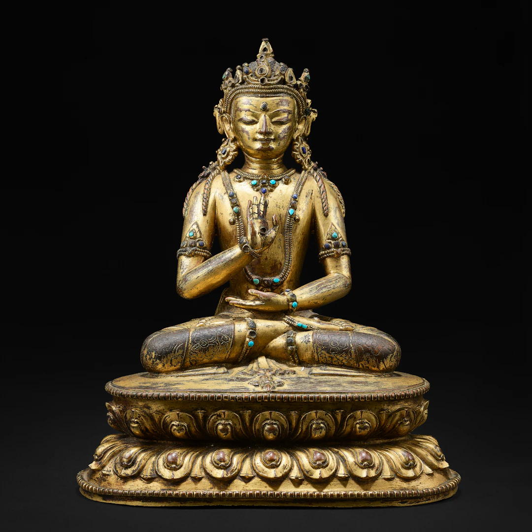 A Gilt Copper Alloy Figure of Amoghasiddhi