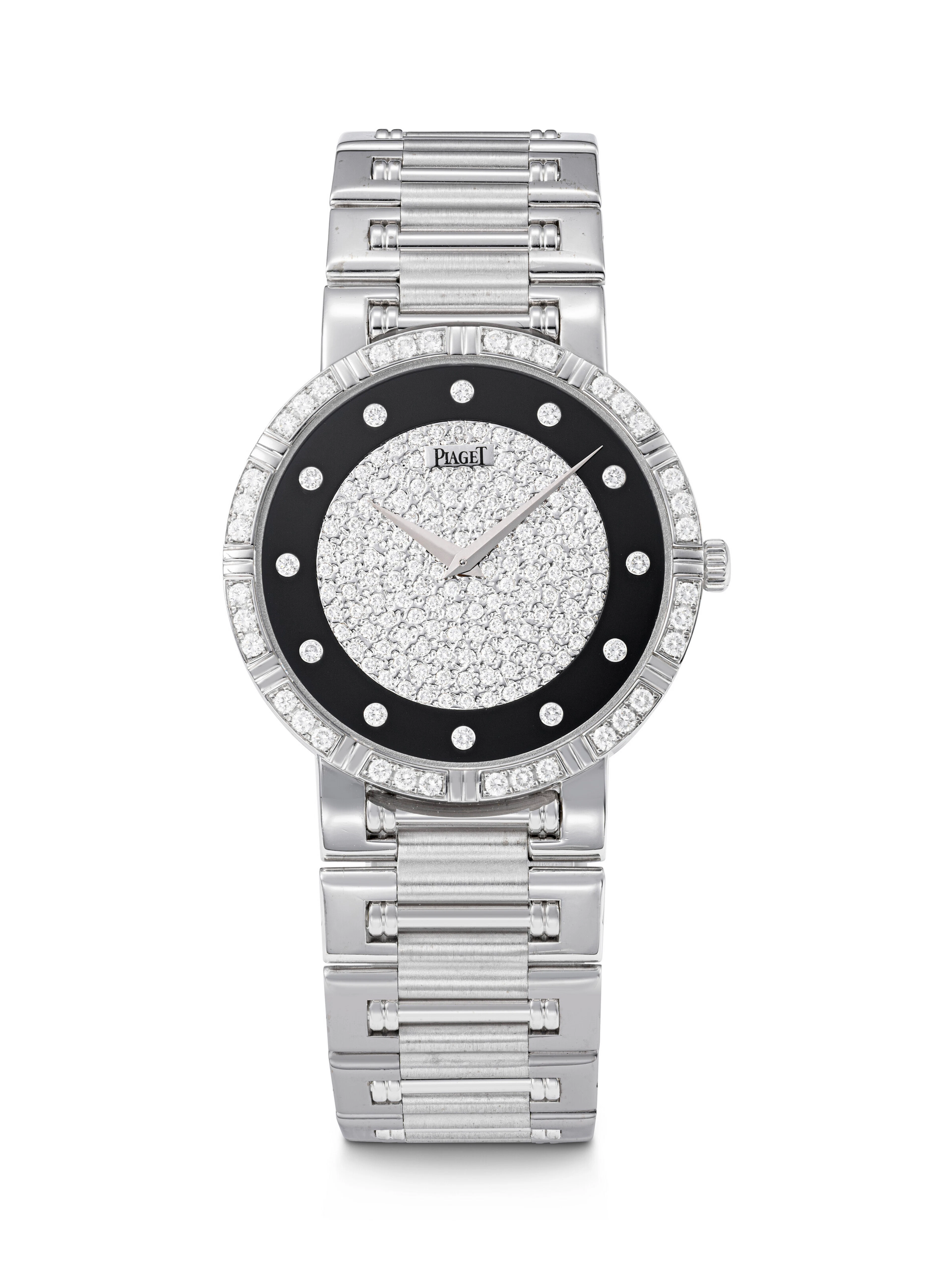 Piaget. An 18K White Gold and Diamond-Set Wristwatch with Bracelet