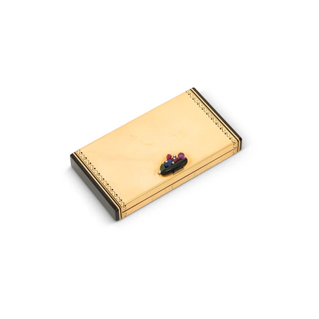 Van Cleef & Arpels Art Deco Multi-Gem and Enamel Vanity Case