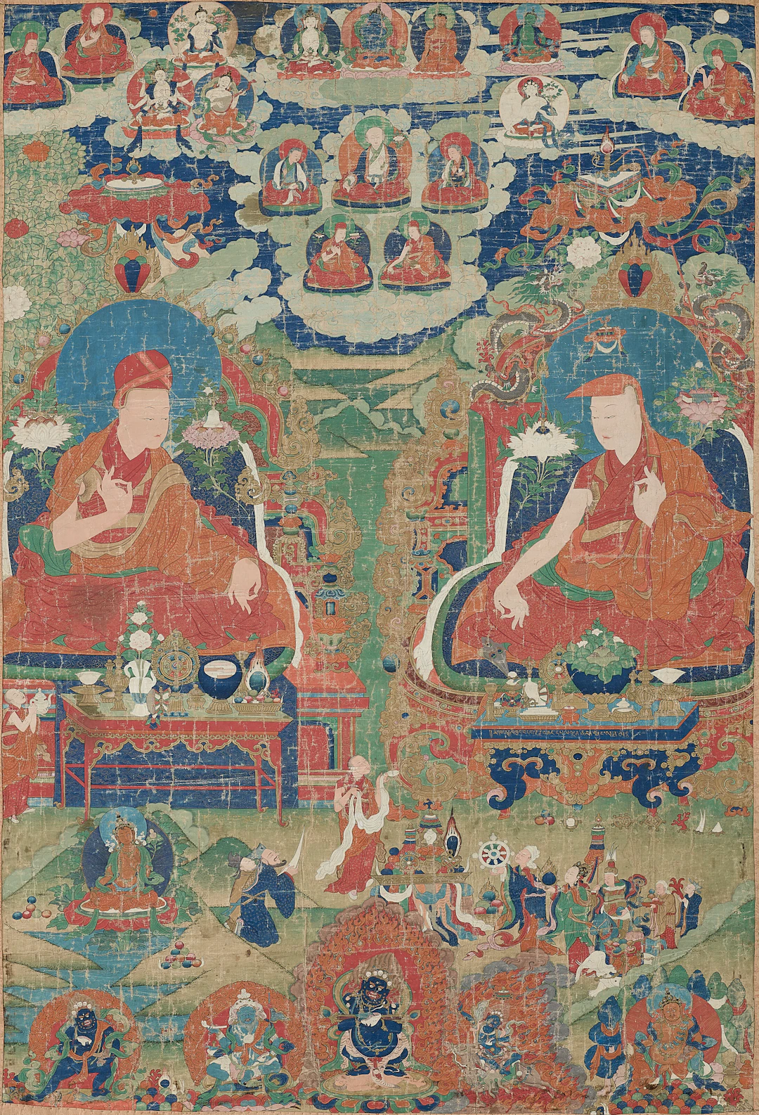 A Thangka Depicting Two Sakya Lineage Holders