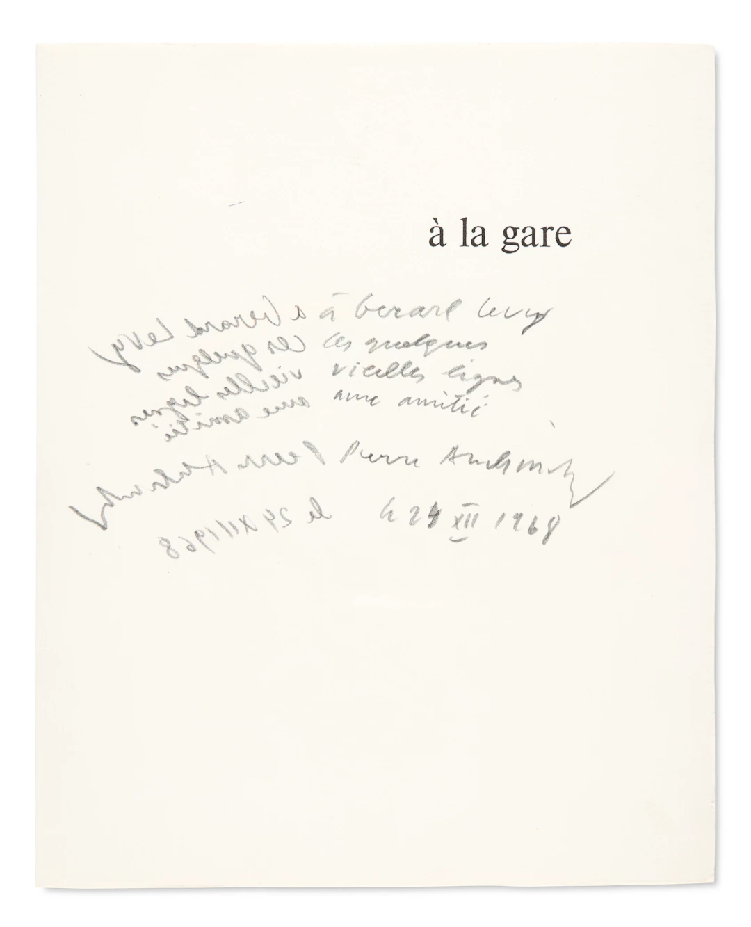 Alechinsky, Pierre (Né En 1927) Et Amos Kenan (1927-2009)