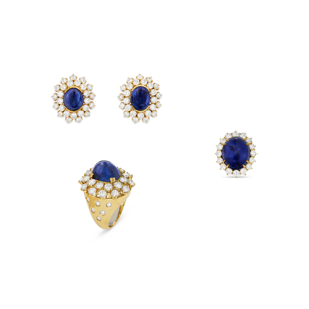 Suite of Sapphire and Diamond Jewelry