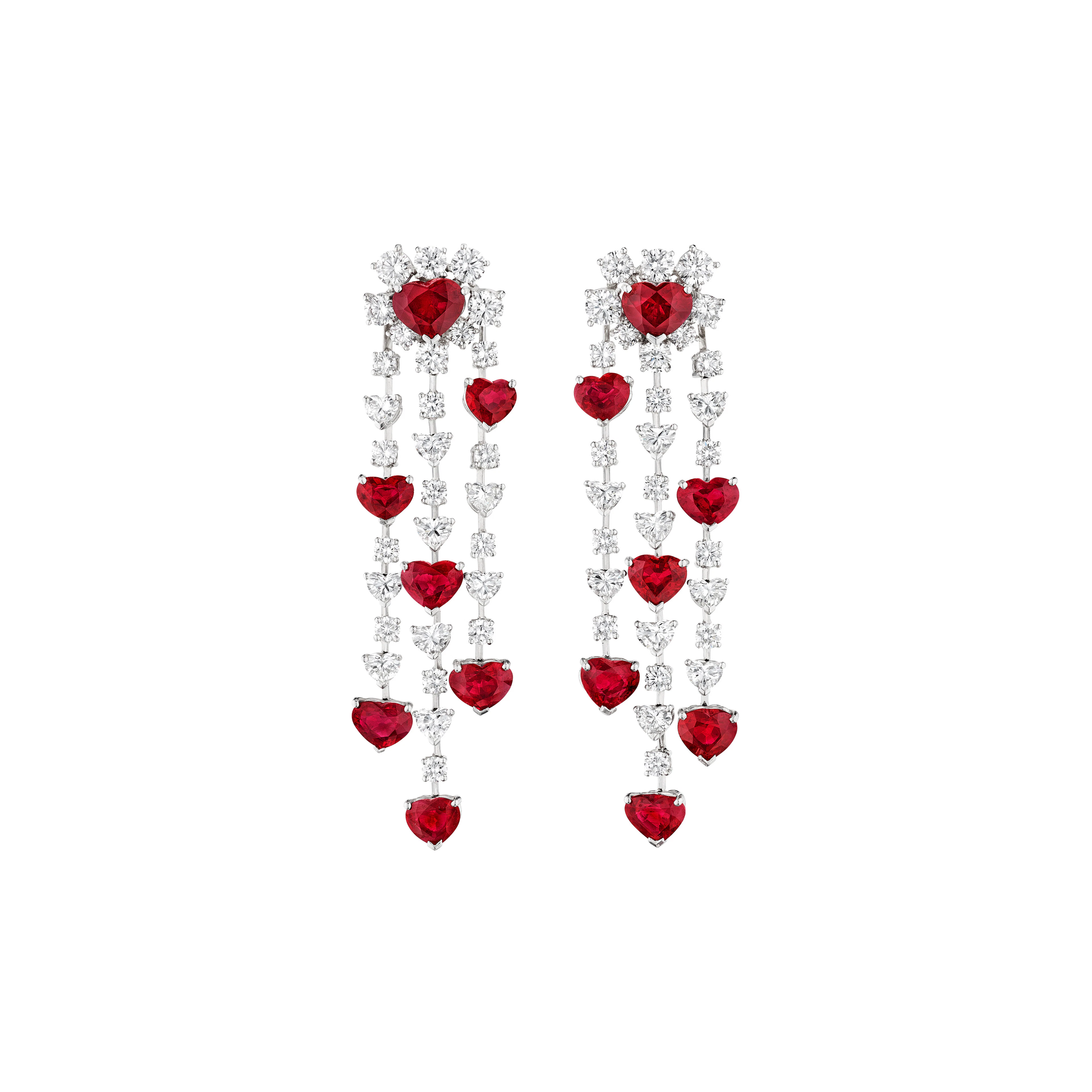 Graff Ruby and Diamond ‘Waterfall’ Earrings