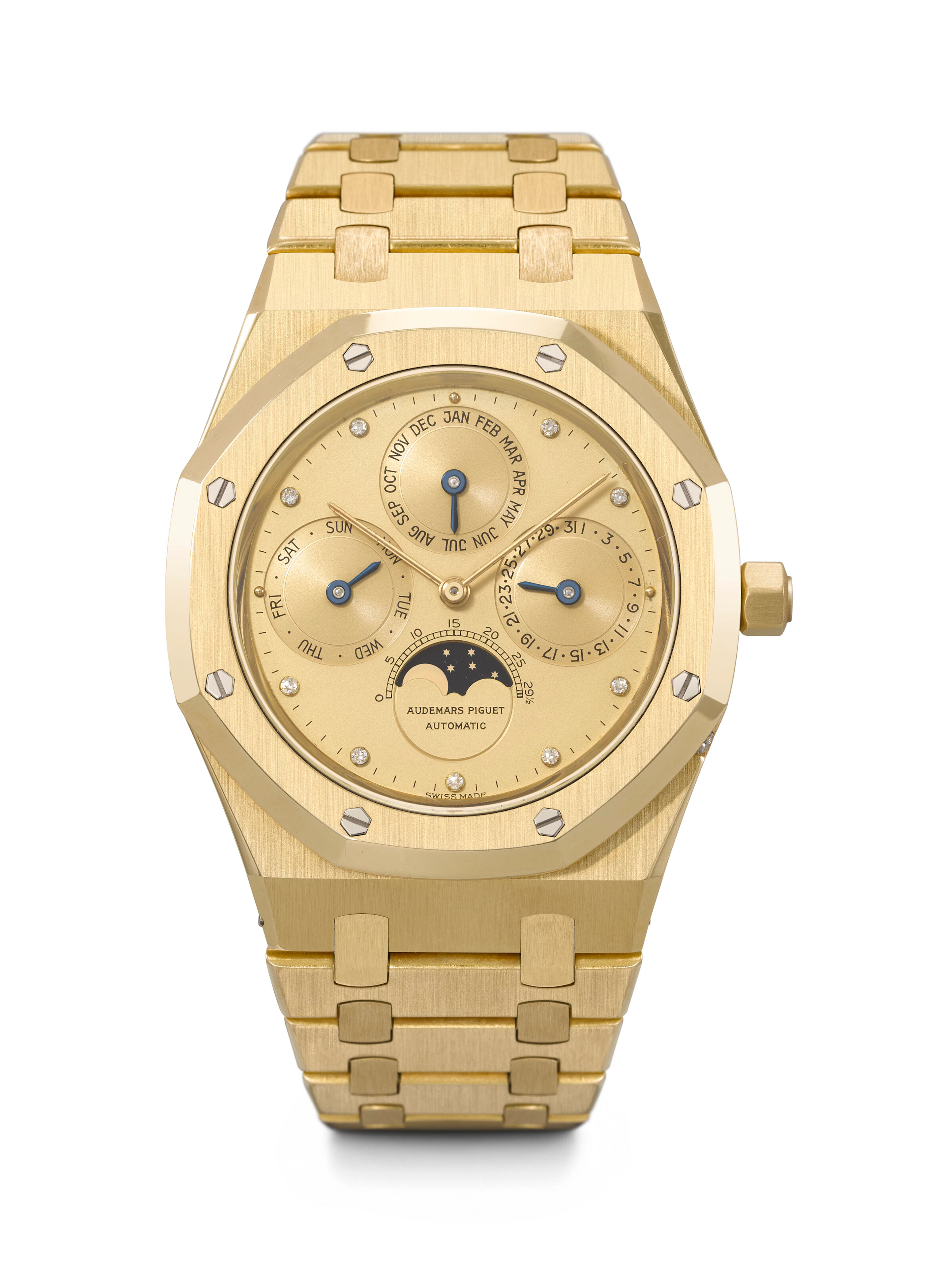Audemars Piguet. A Very Rare and Highly Appealing 18K Gold and Diamond-Set