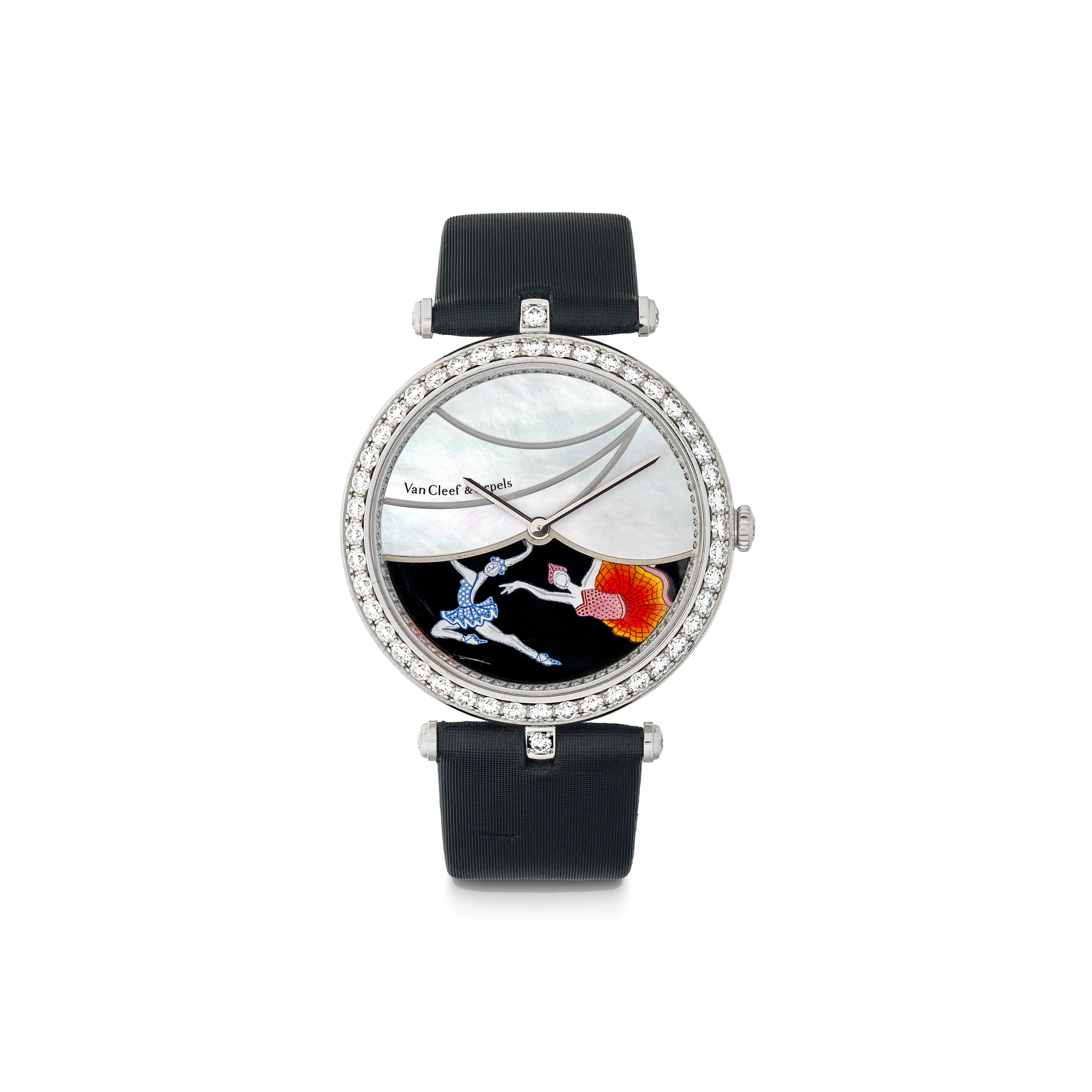 Van Cleef & Arpels Mother-Of-Pearl, Diamond and Enamel 'Lady Arpels