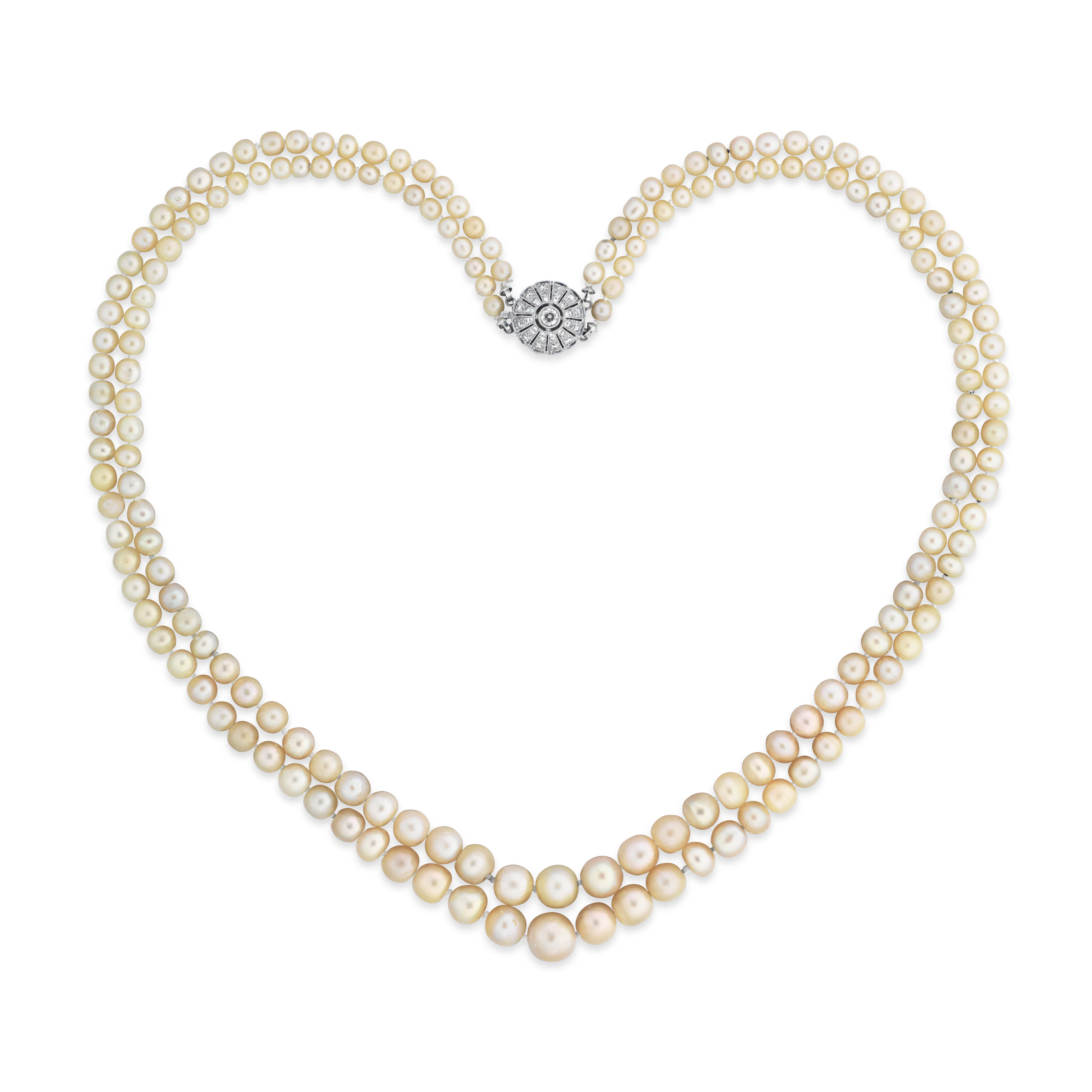 Natural Pearl and Diamond Necklace, Clasp by J.e. Caldwell & Co.