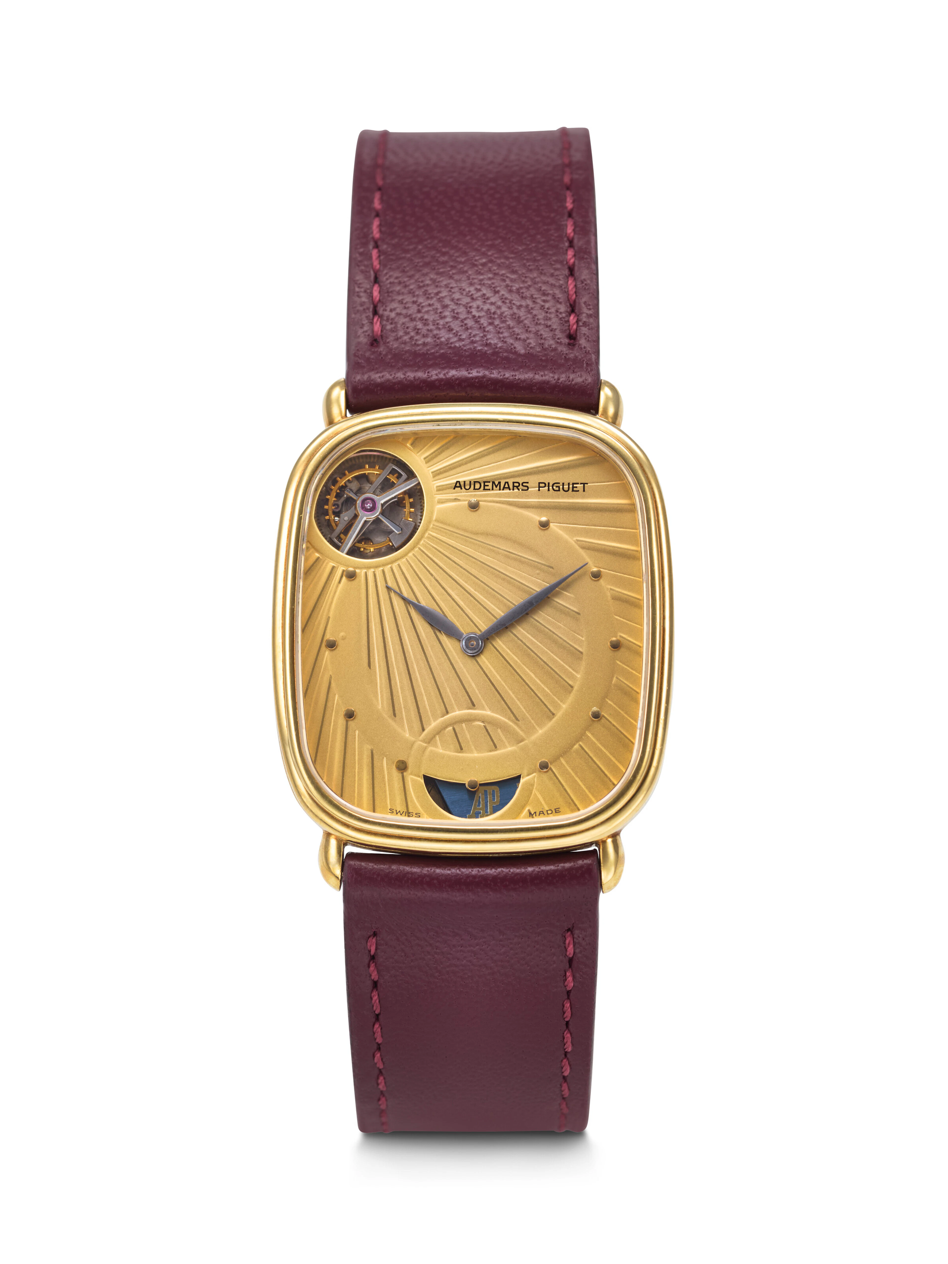 AUDEMARS PIGUET. A HIGHLY IMPRESSIVE AND VERY THIN 18K GOLD WORLD'S