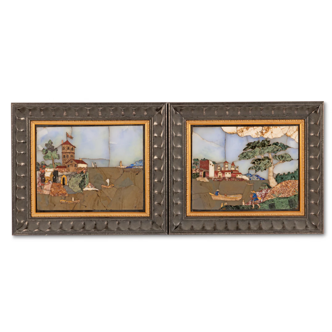 A Pair of Italian Pietra Dura Plaques