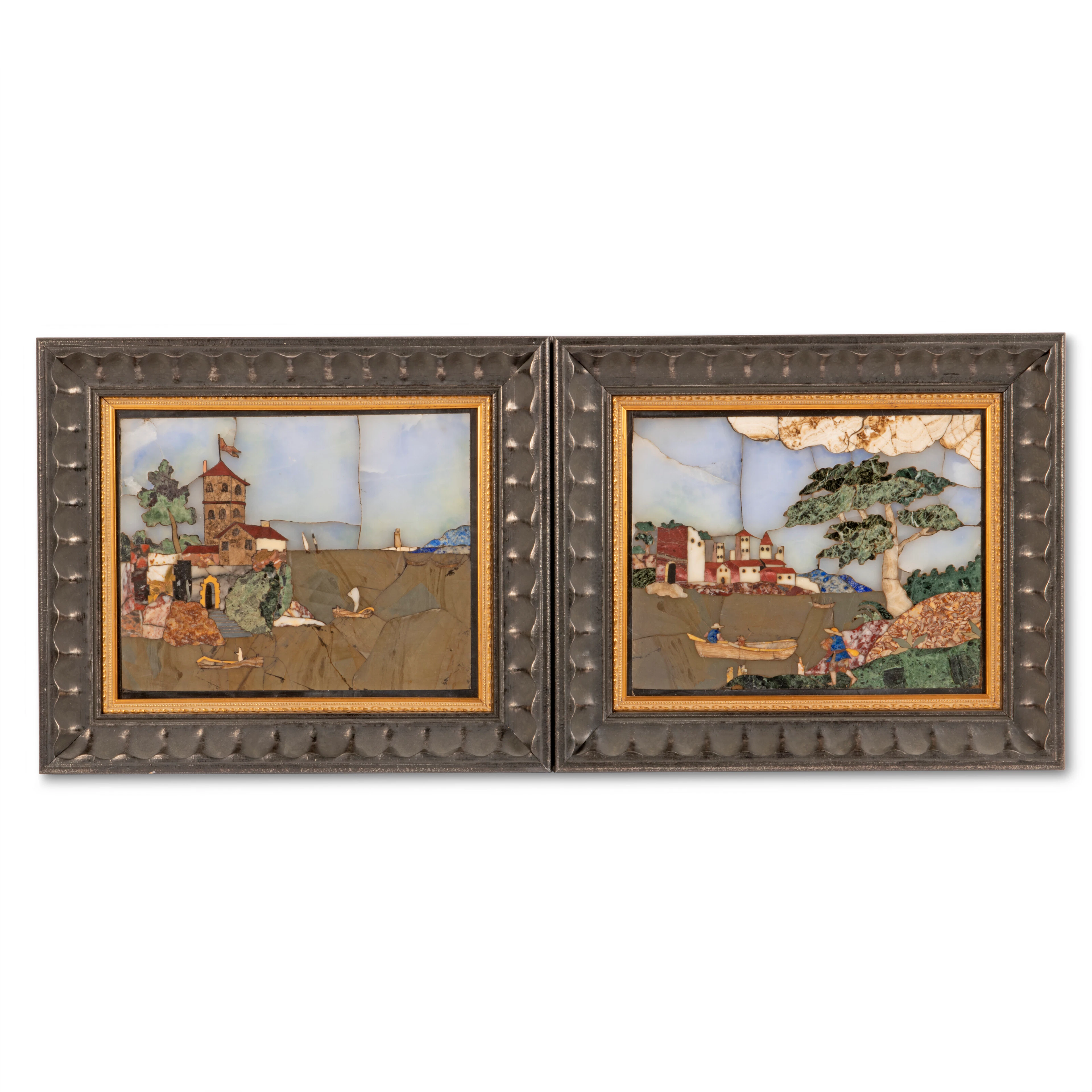 A Pair of Italian Pietra Dura Plaques