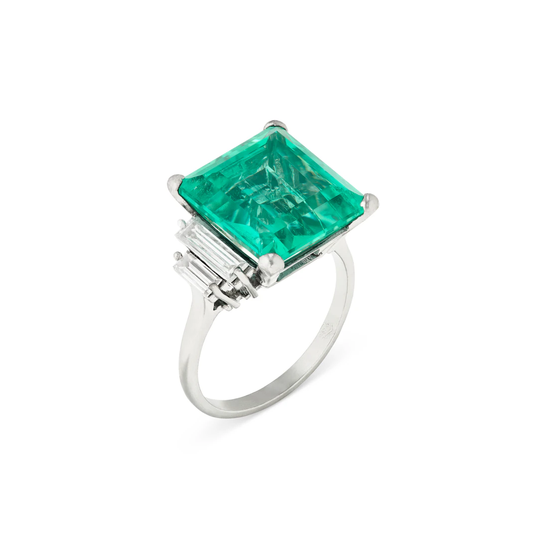Emerald and Diamond Ring