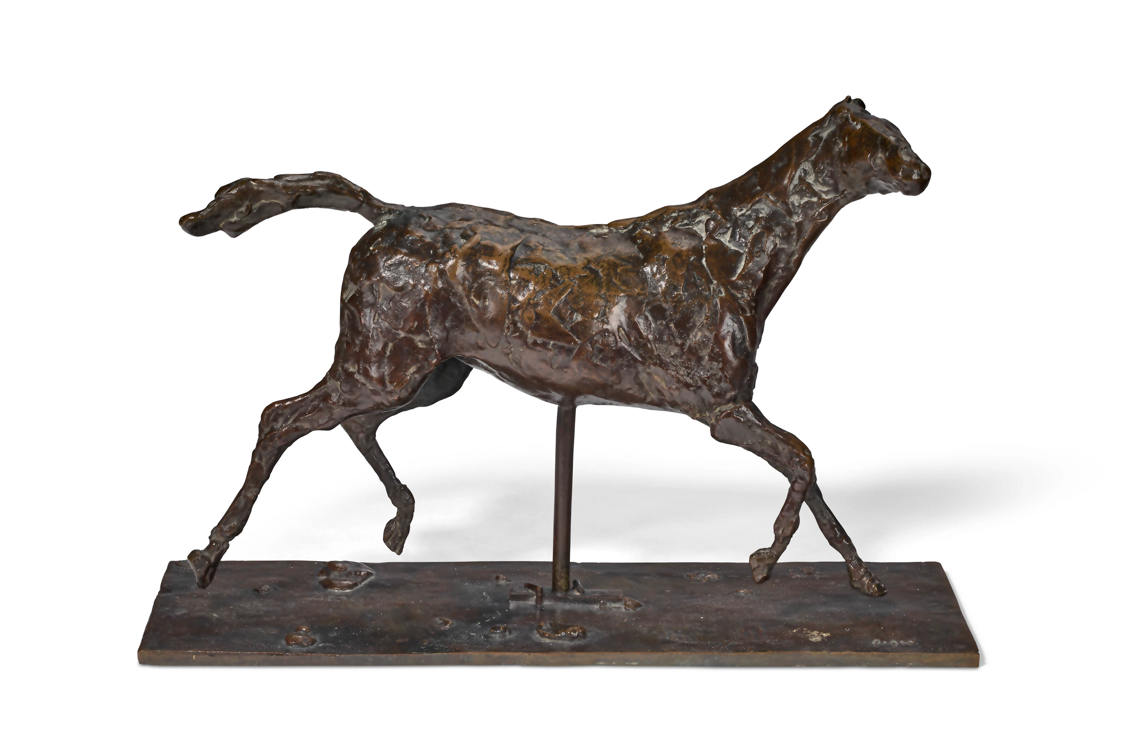 EDGAR DEGAS (1834-1917) Cheval au galop, tournant la tête à droite