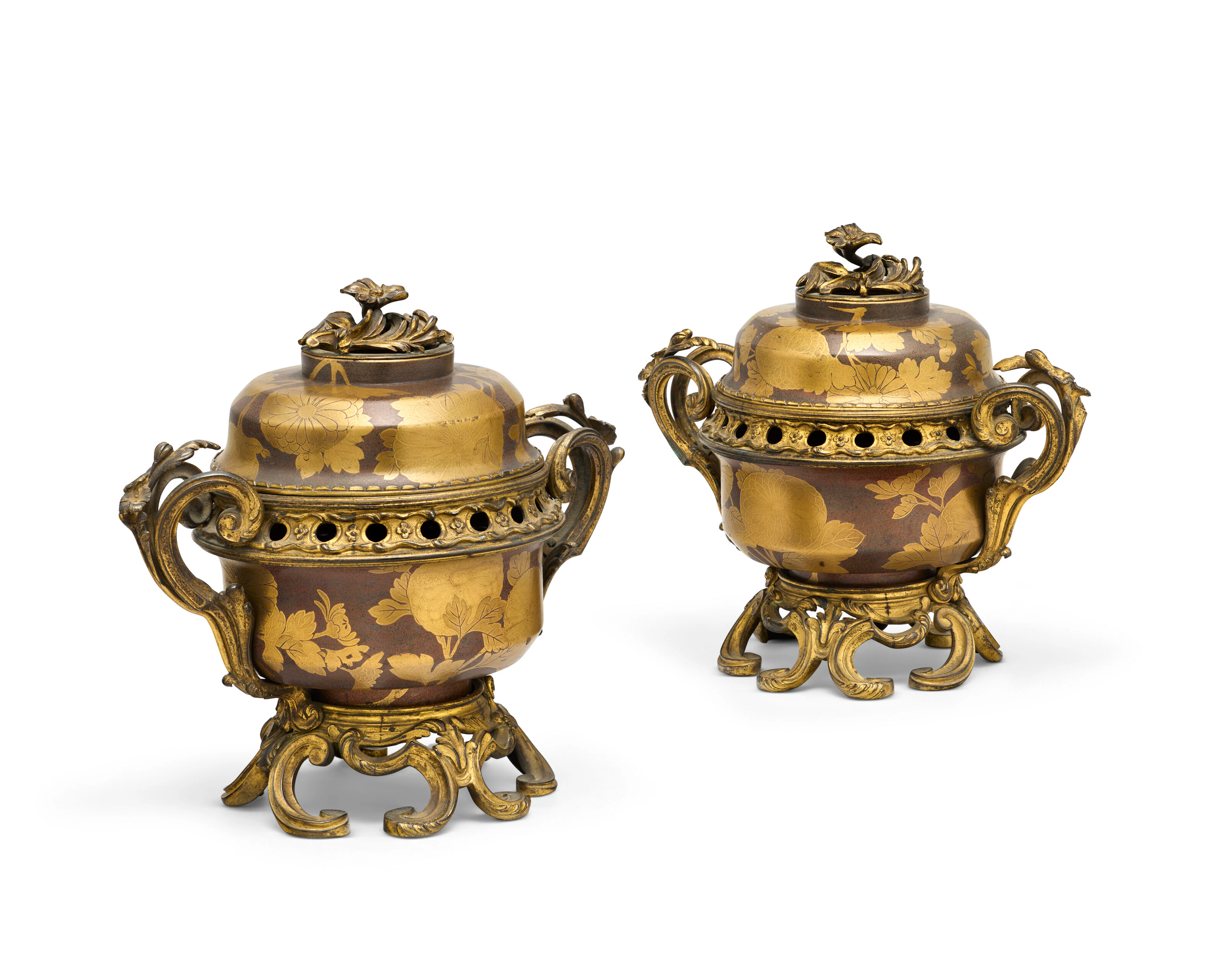 Paire De Pots-Pourris De Style Louis Xv
