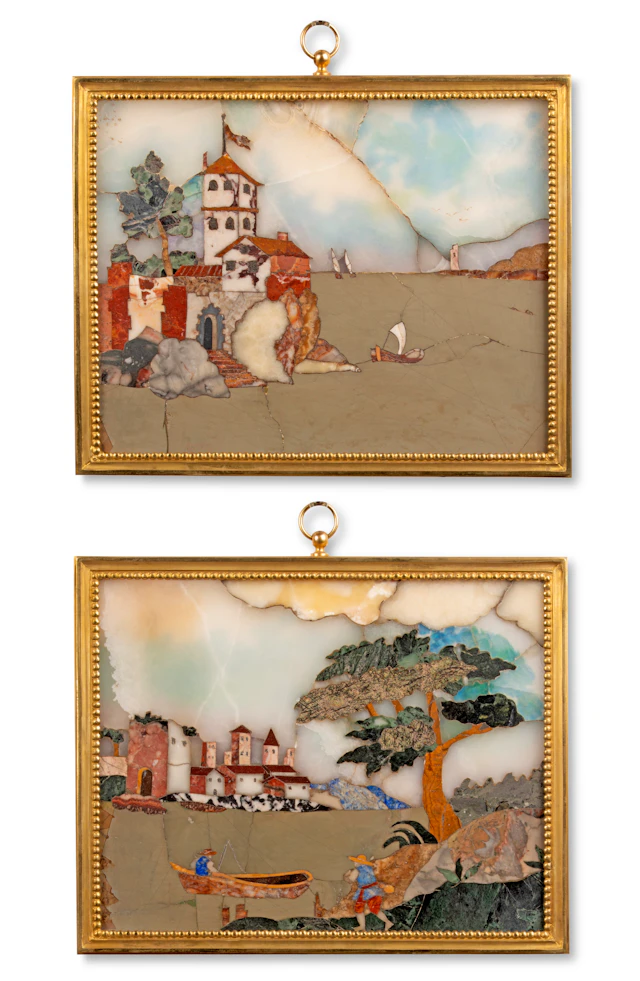 A Pair of Italian Pietra Dura Plaques
