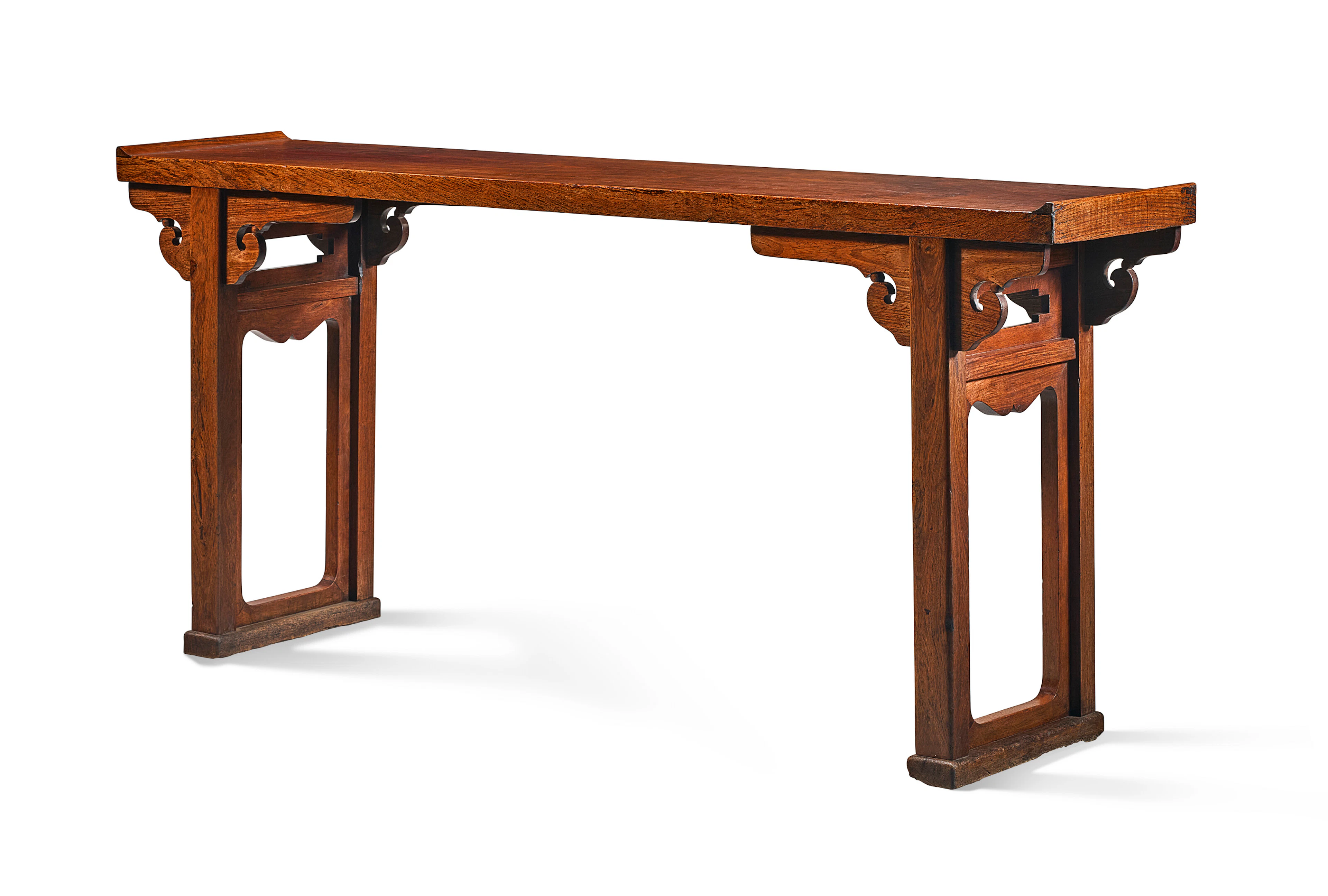 A Rare Huanghuali Trestle-Leg Table