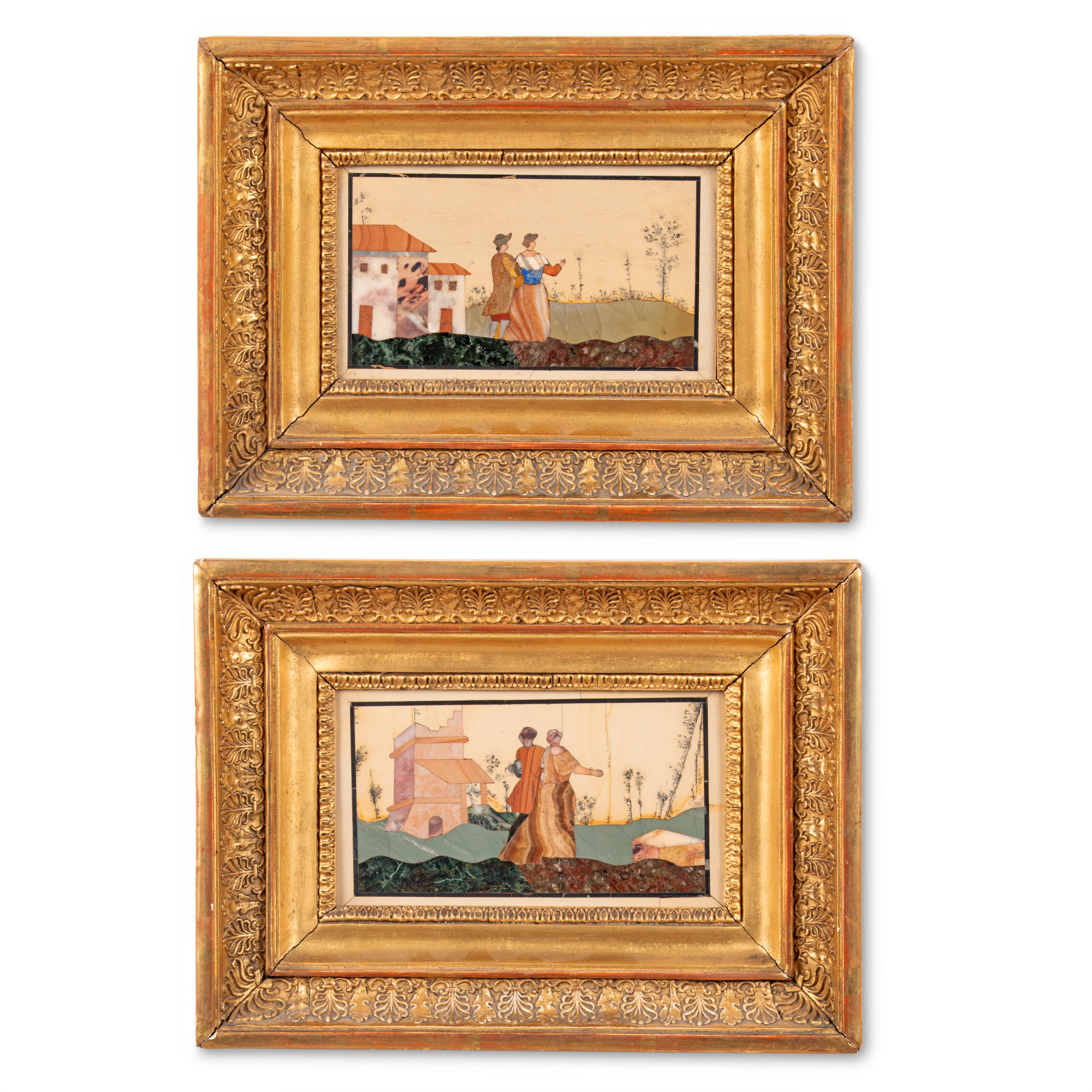 A Pair of Italian Pietra Dura Plaques