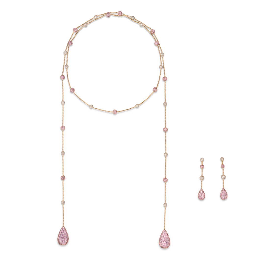 Jahan Set of Coloured Sapphire and Diamond Jewellery