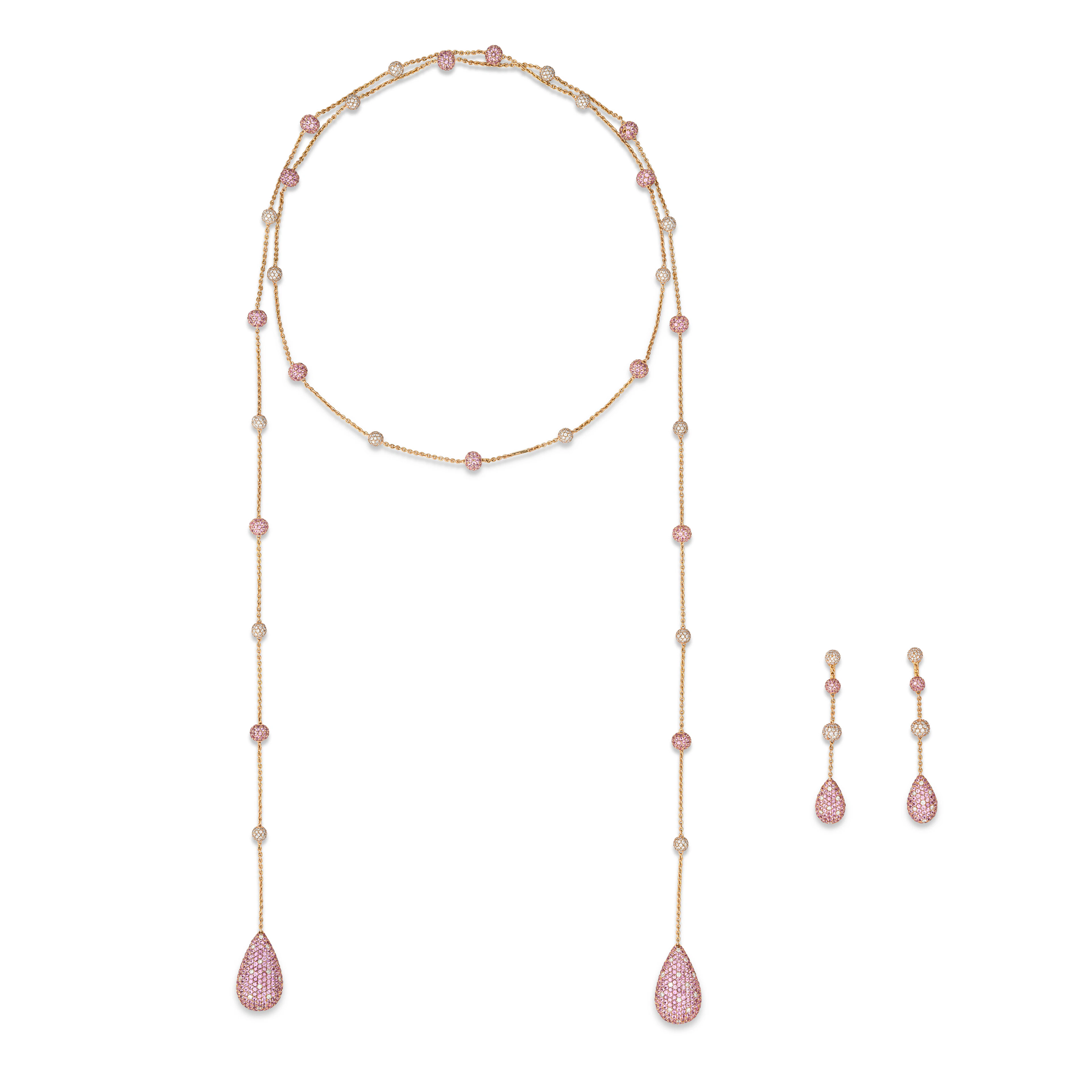 Jahan Set of Coloured Sapphire and Diamond Jewellery