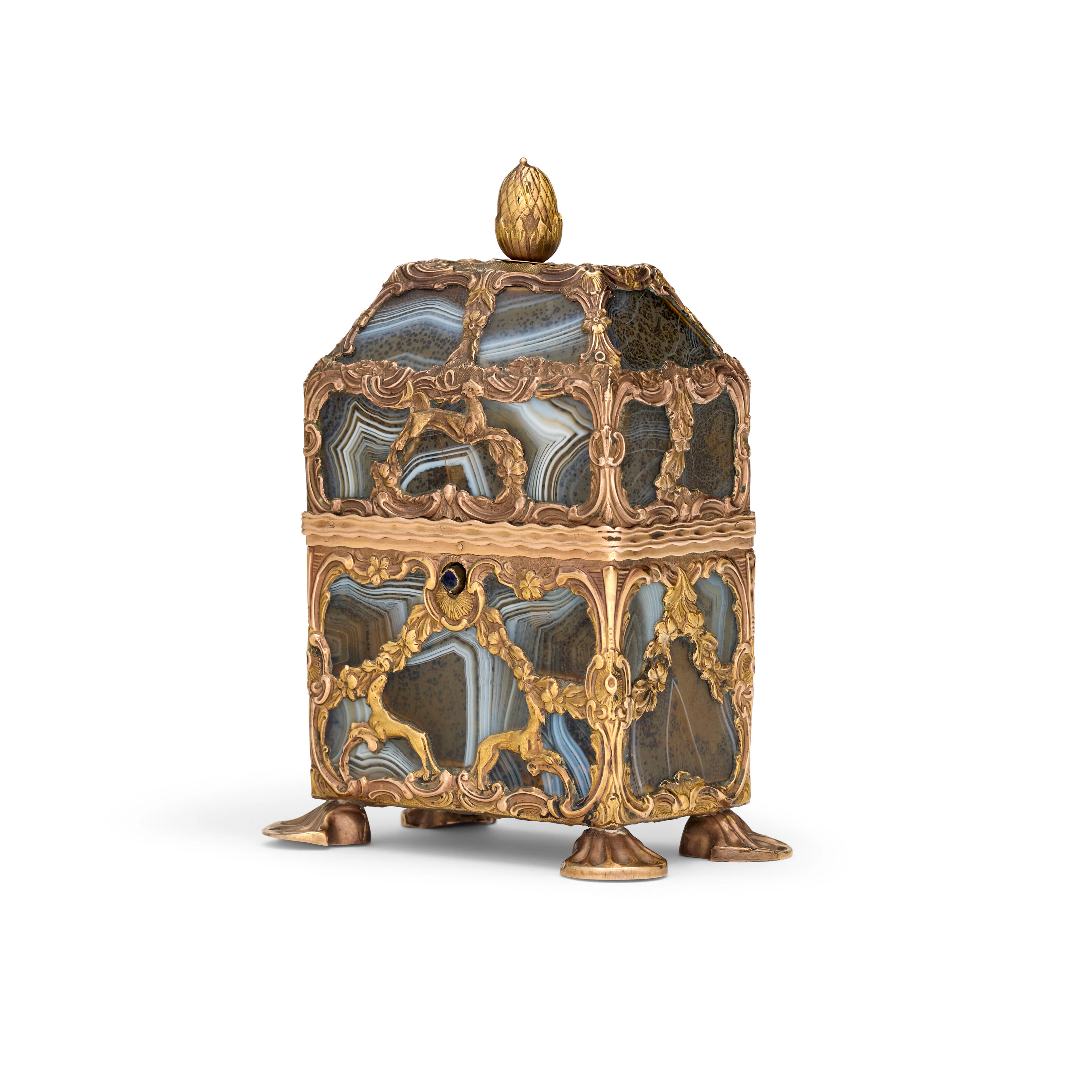 Nécessaire En or Et Agate D’époque George Iii