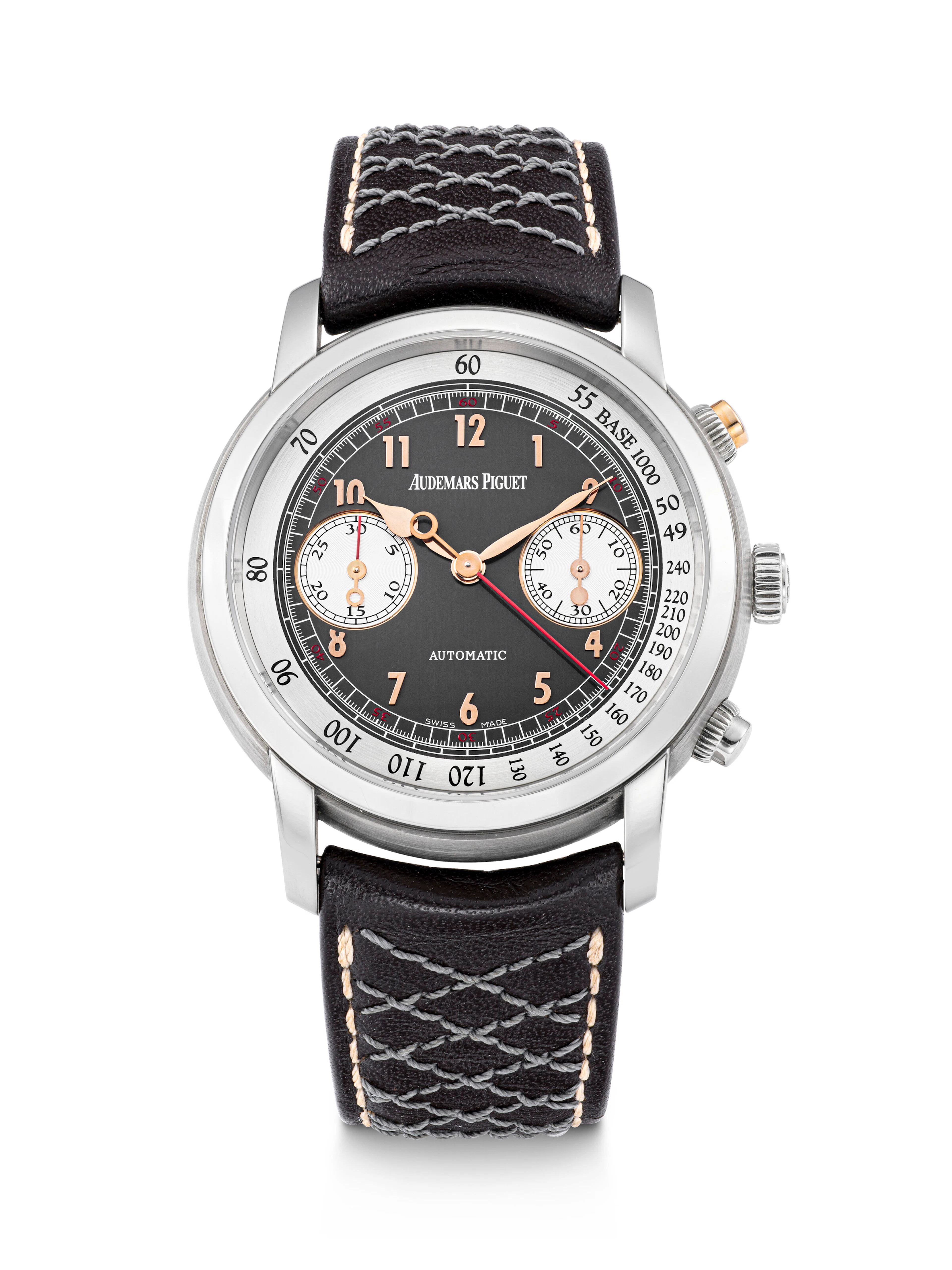 AUDEMARS PIGUET. A RARE TITANIUM LIMITED EDITION AUTOMATIC CHRONOGRAPH