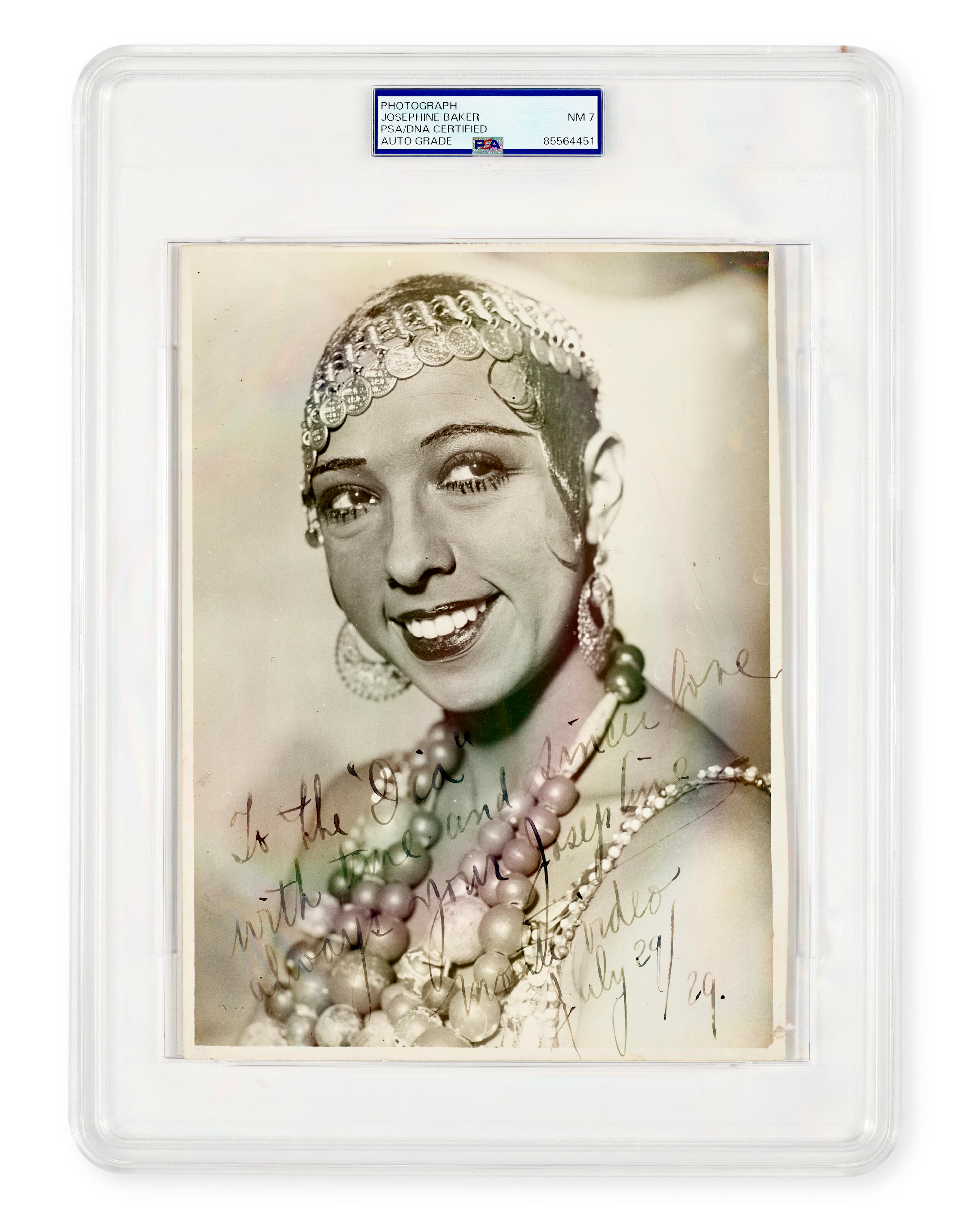 JOSEPHINE BAKER SIGNED PHOTOGRAPH (PSA/DNA 7 NM)