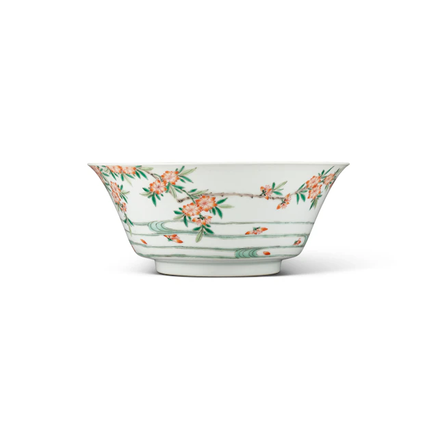 A Famille Verte ‘Flower and Waves’ Bowl