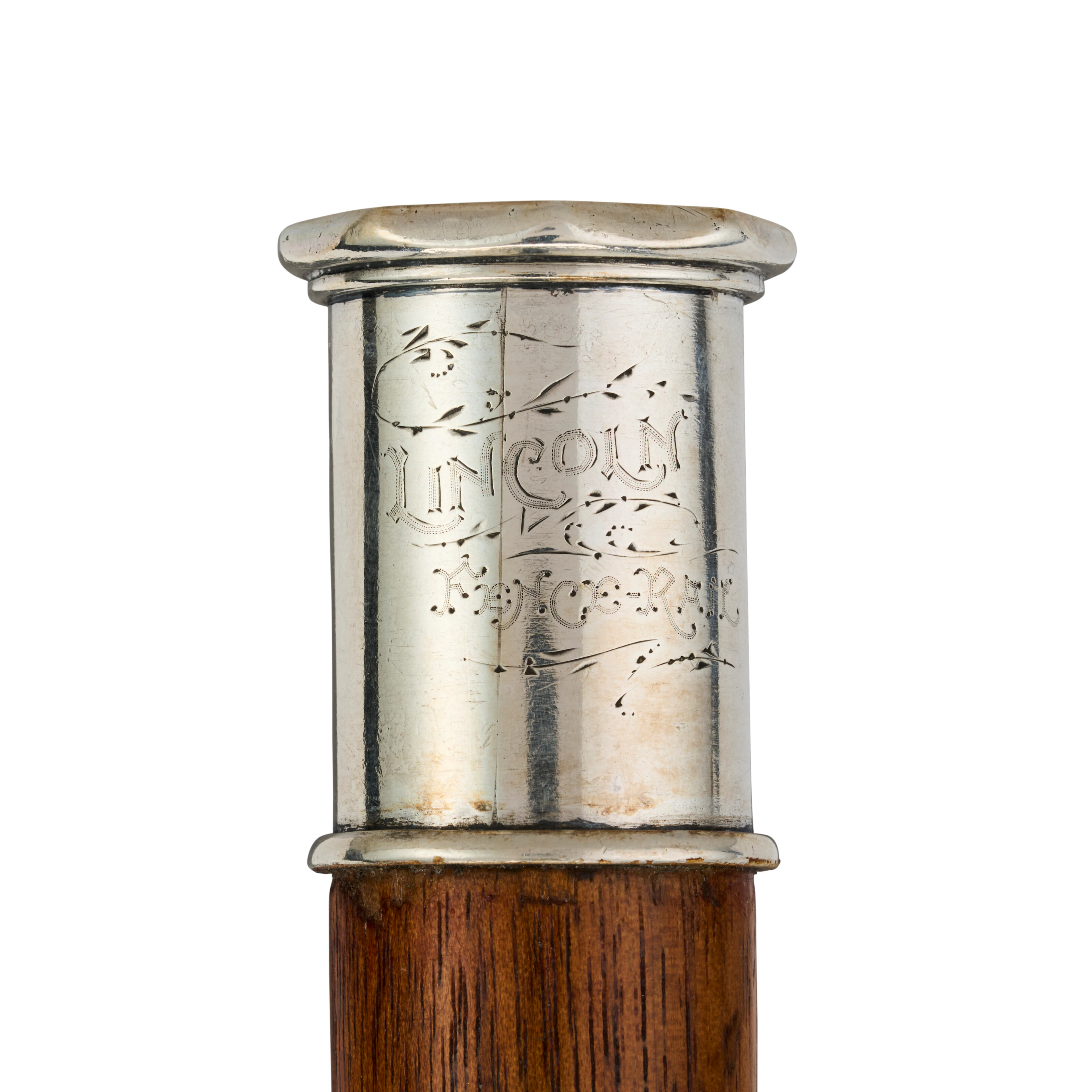 An Abraham Lincoln Presentation Fence Rail Cane