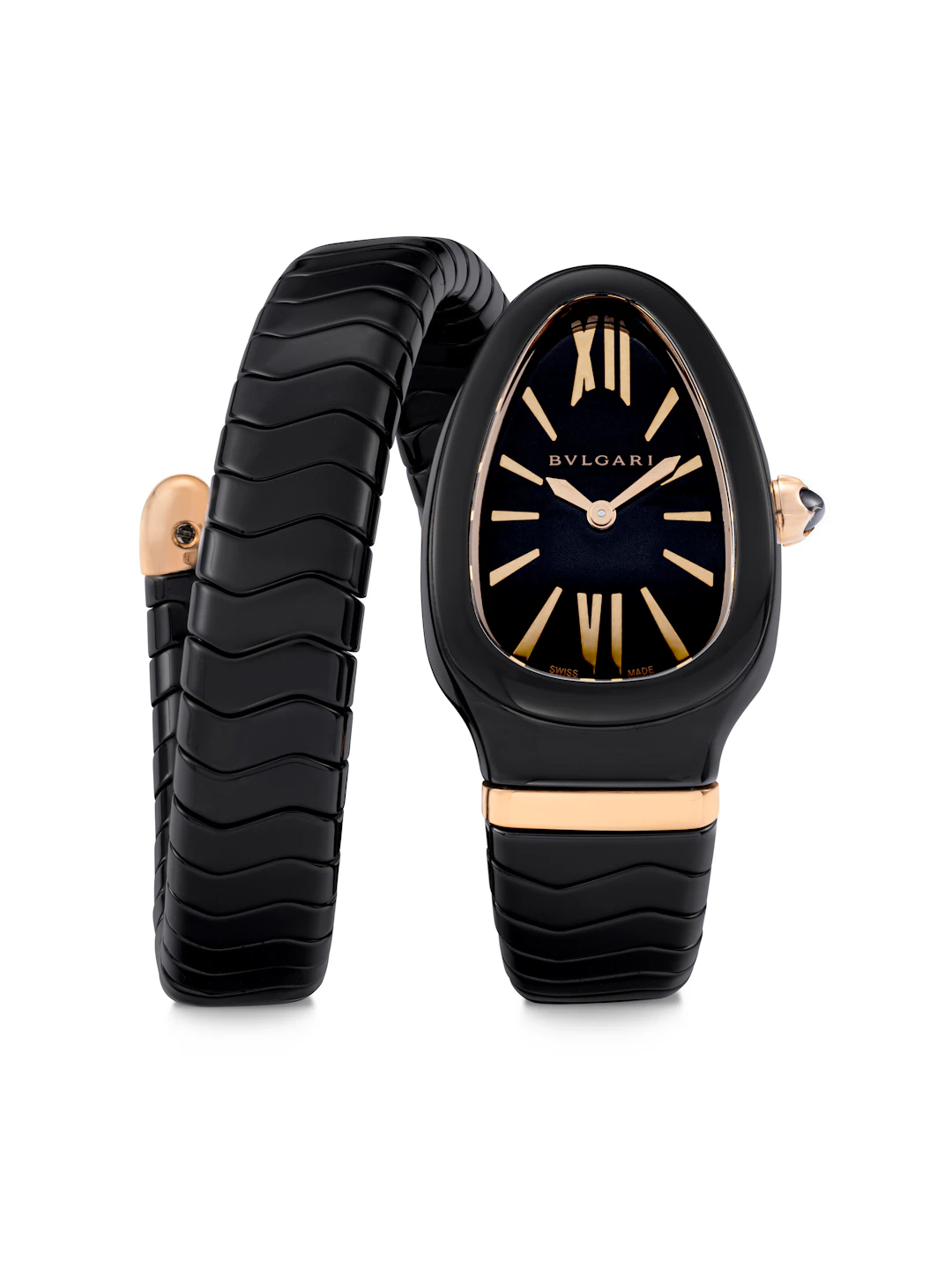 Bulgari, Black Ceramic Serpenti, Ref. Sp C 35 B G