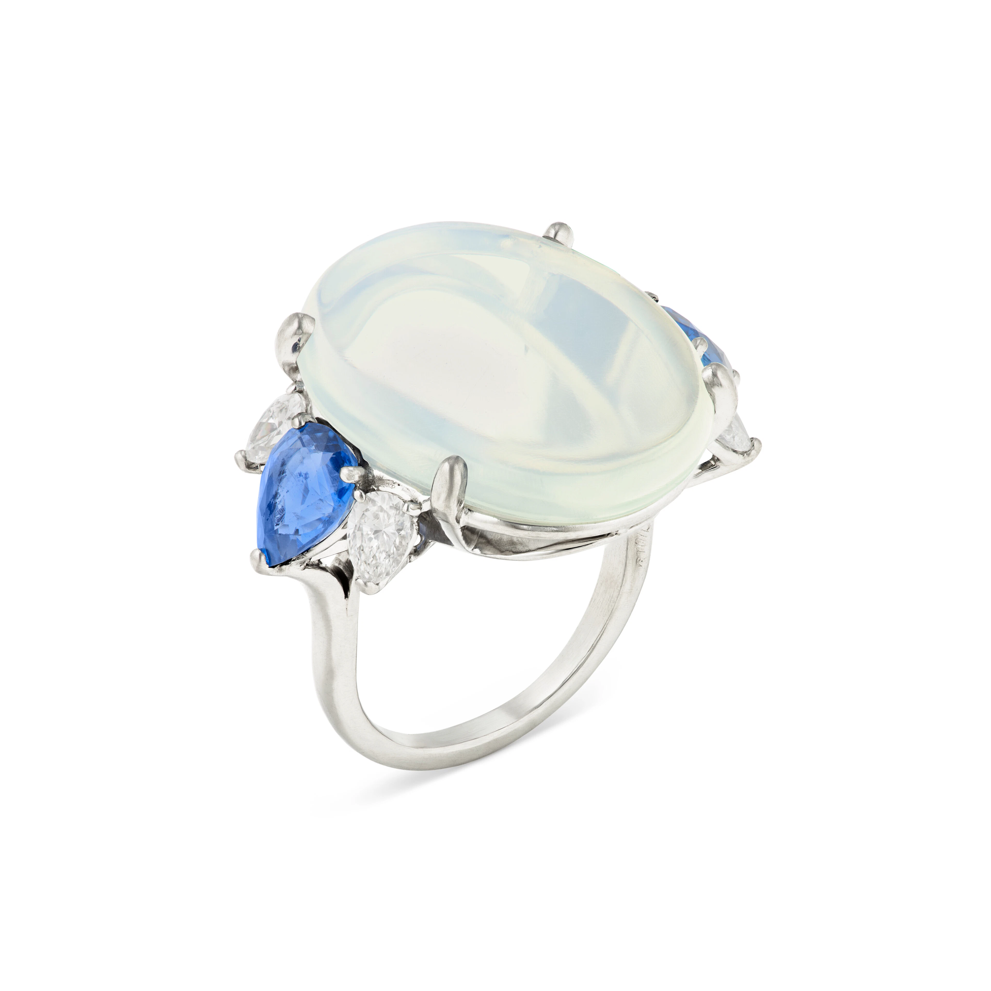 Cartier Moonstone, Sapphire and Diamond Ring