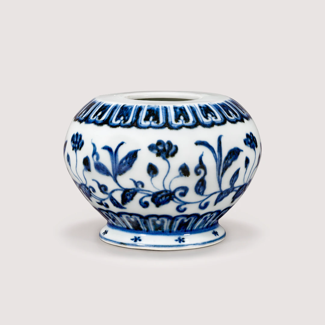 A Very Rare Blue and White ‘Begonia Scroll’ Jar