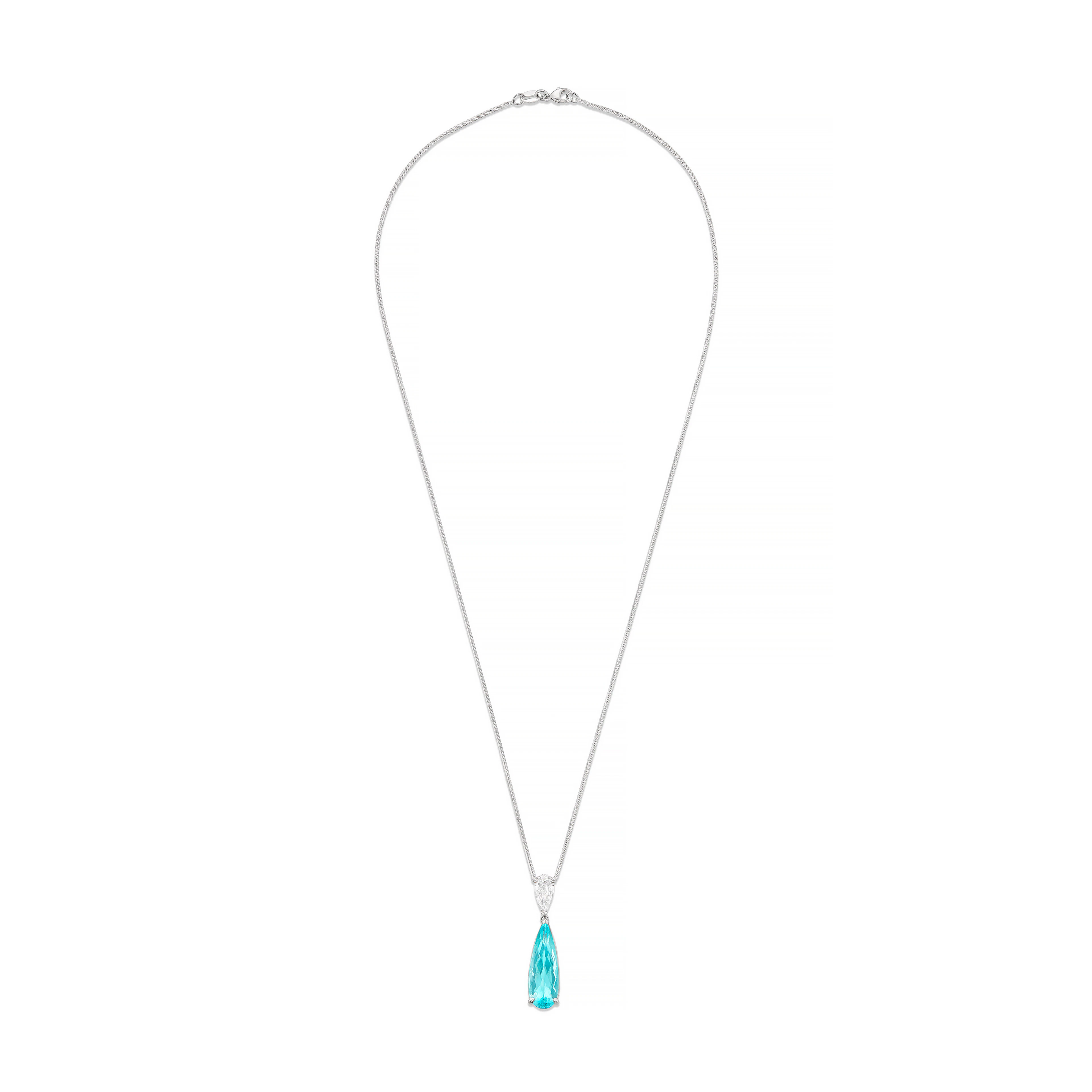 Tourmaline and Diamond Pendant-Necklace