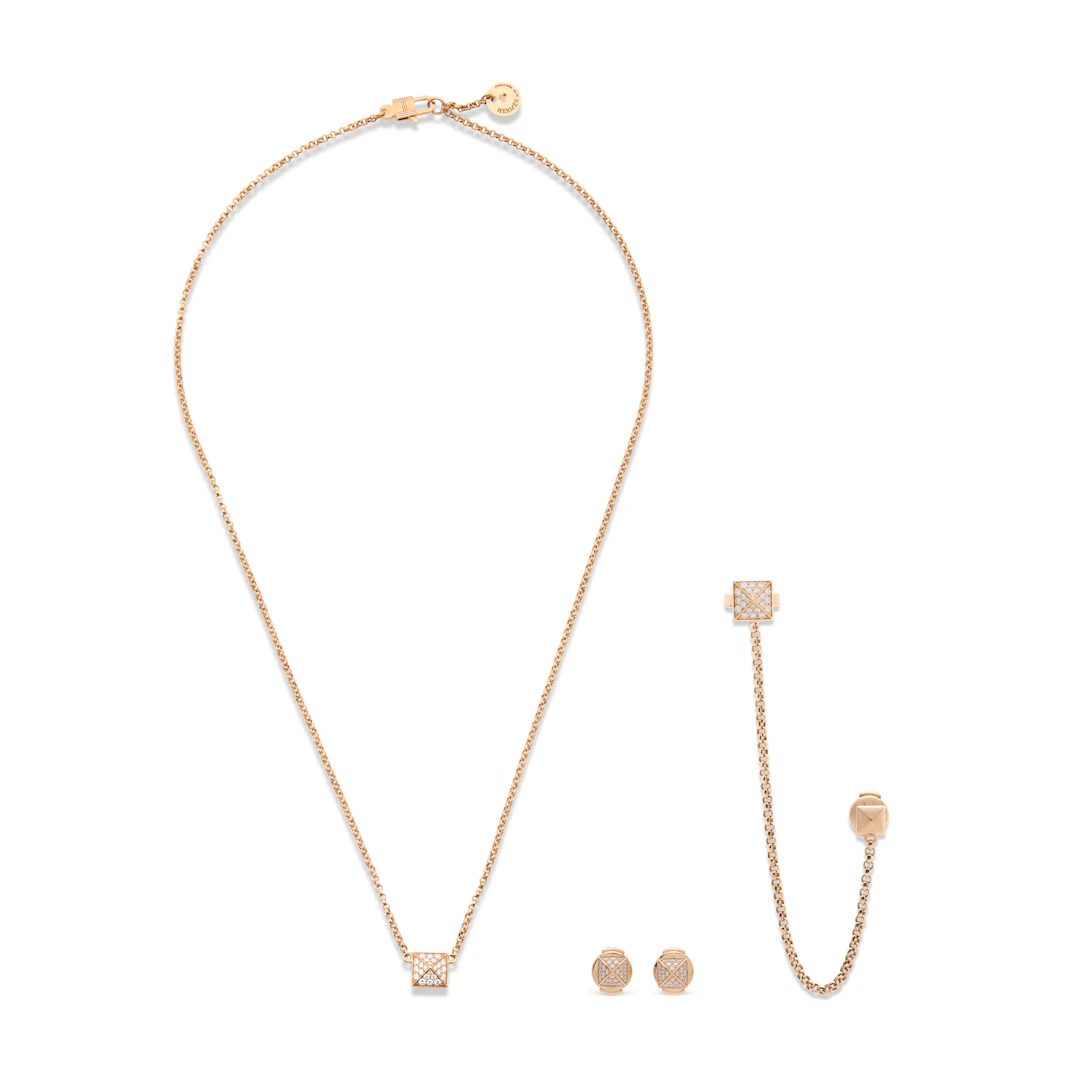 A Set of Three: an 18K Rose Gold & Diamond Clou D'h Right Single Ear
