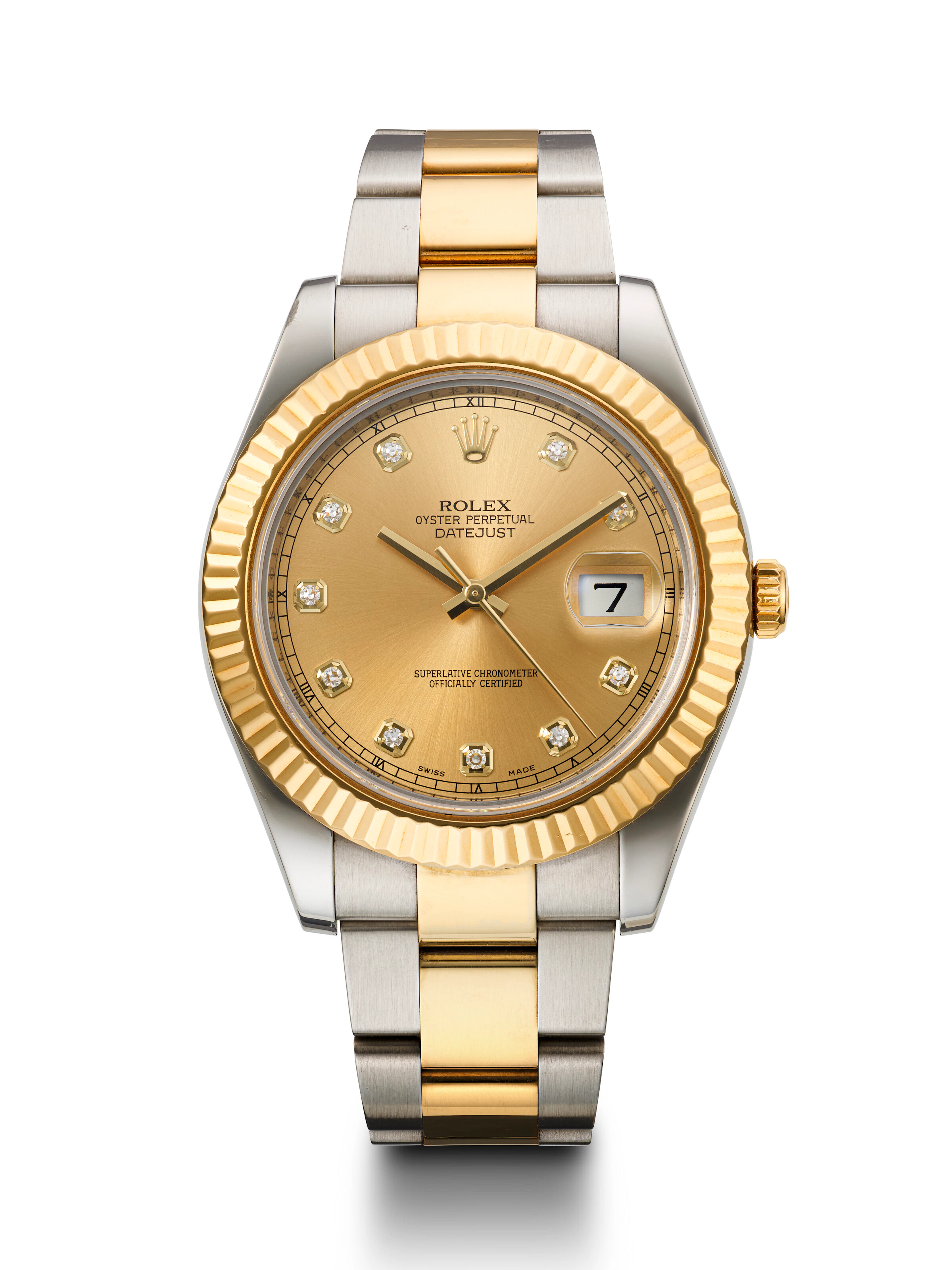 Rolex, Stainless Steel, Yellow Gold and Diamond-Set 'Datejust', Ref. 116333