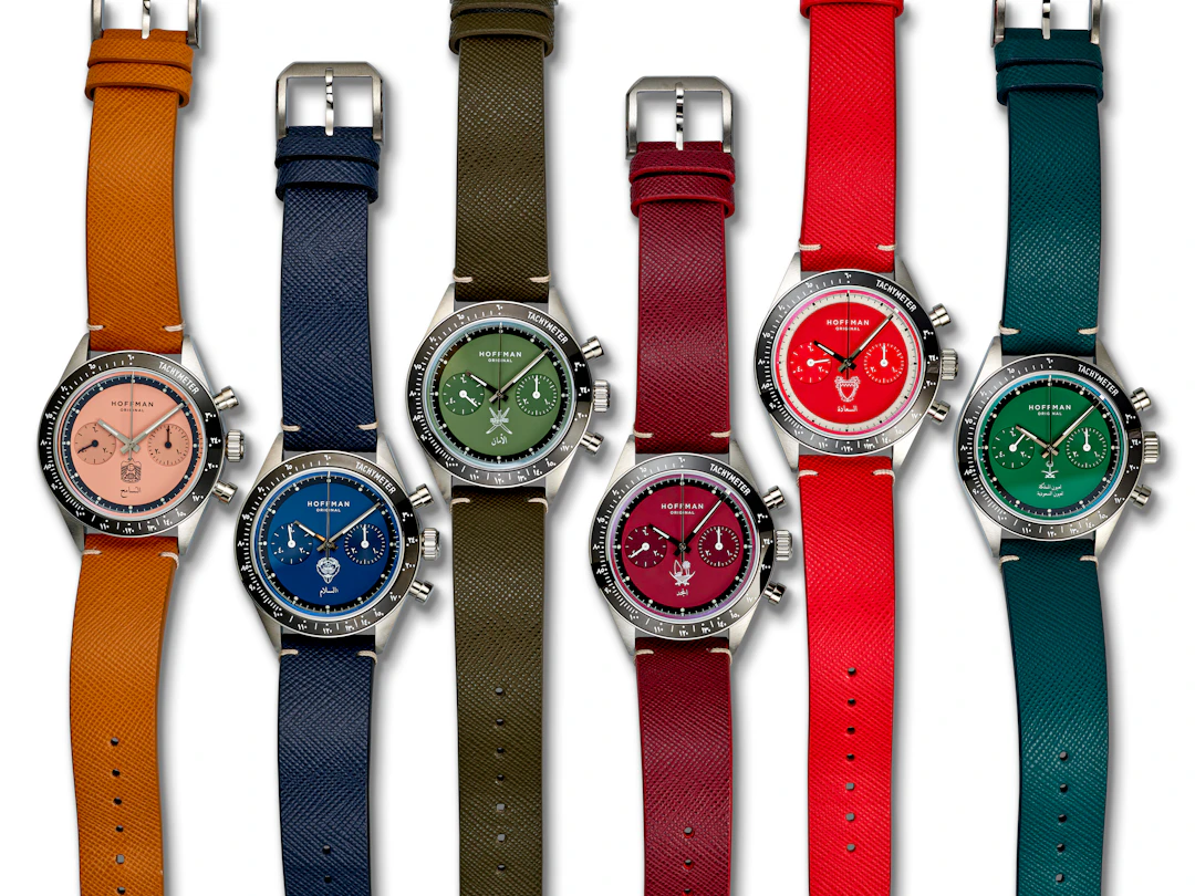 Hoffman X Perpétuel, Set of Six Prototype Stainless Steel Wristwatches