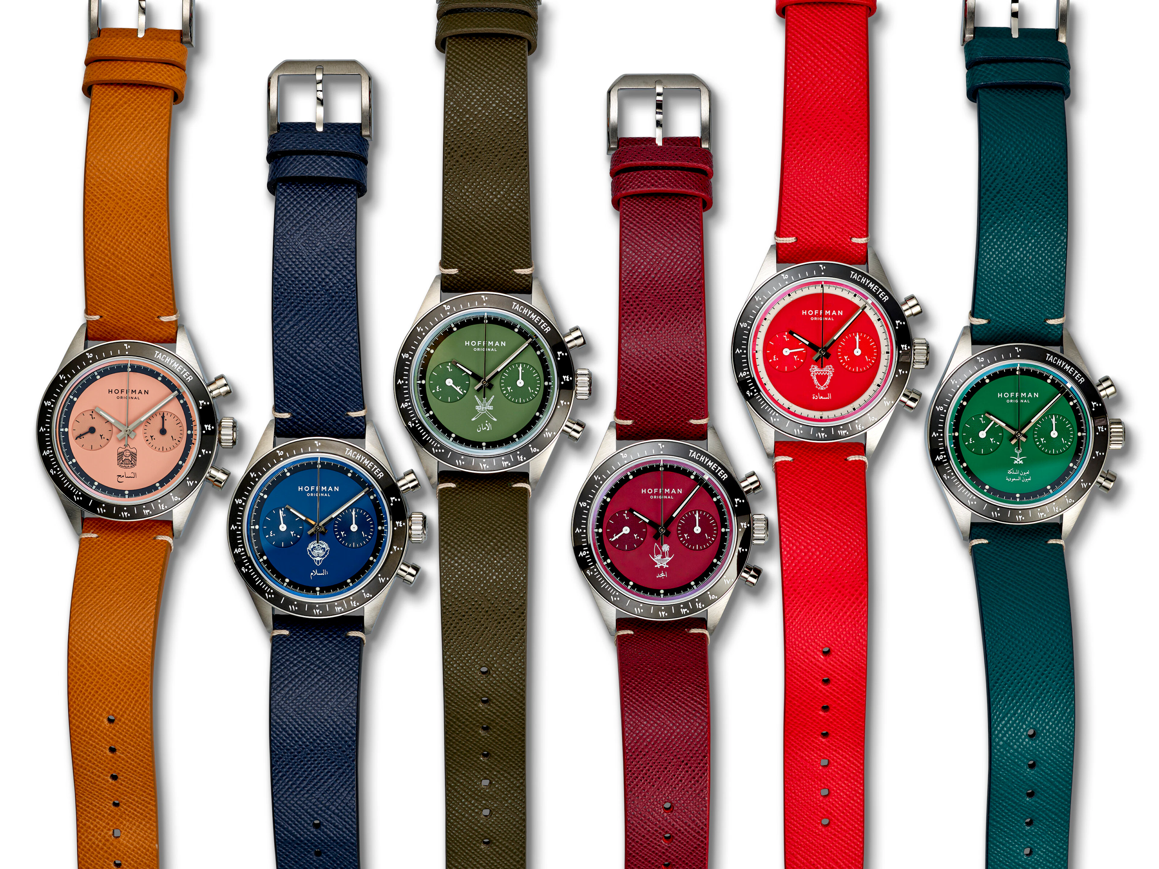 Hoffman X Perpétuel, Set of Six Prototype Stainless Steel Wristwatches