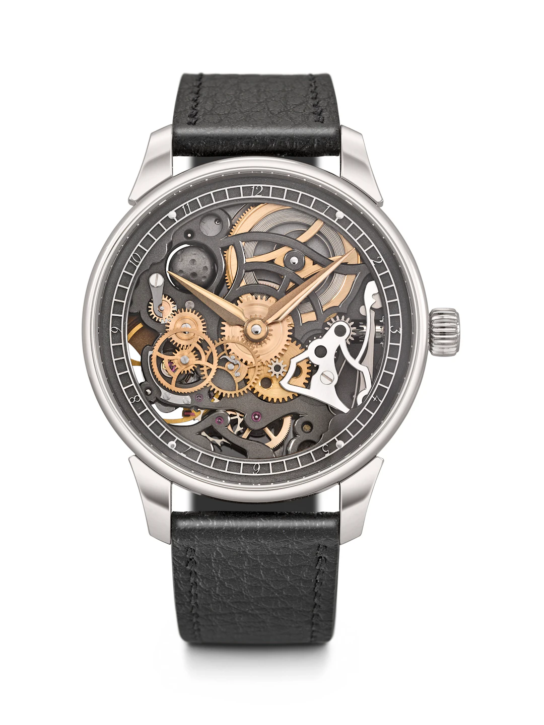 Felipe Pikullik. A Unique Stainless Steel Skeletonized Wristwatch