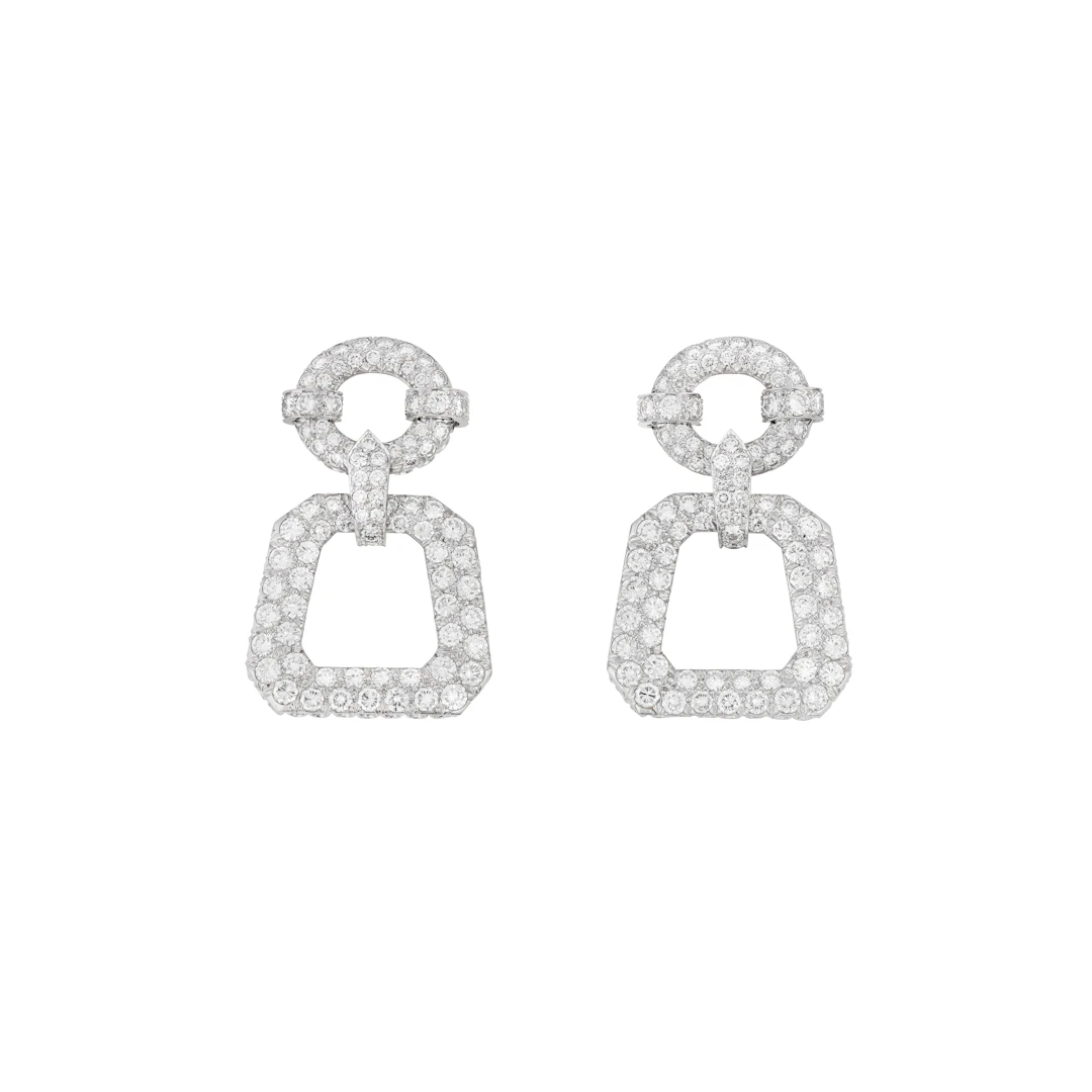 David Webb Diamond Earrings