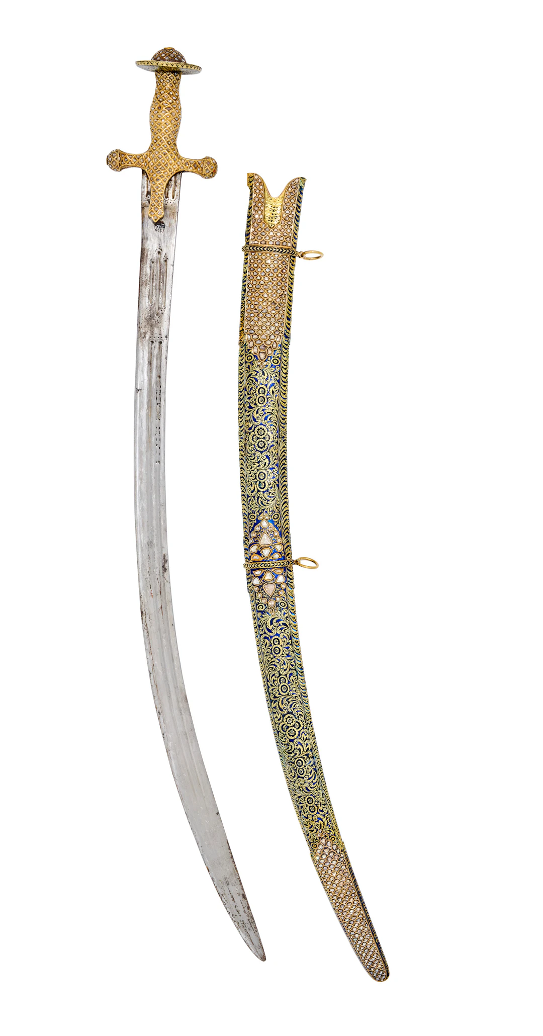 A Luxurious Diamond-Set and Enamelled Sword ( Tulwar )