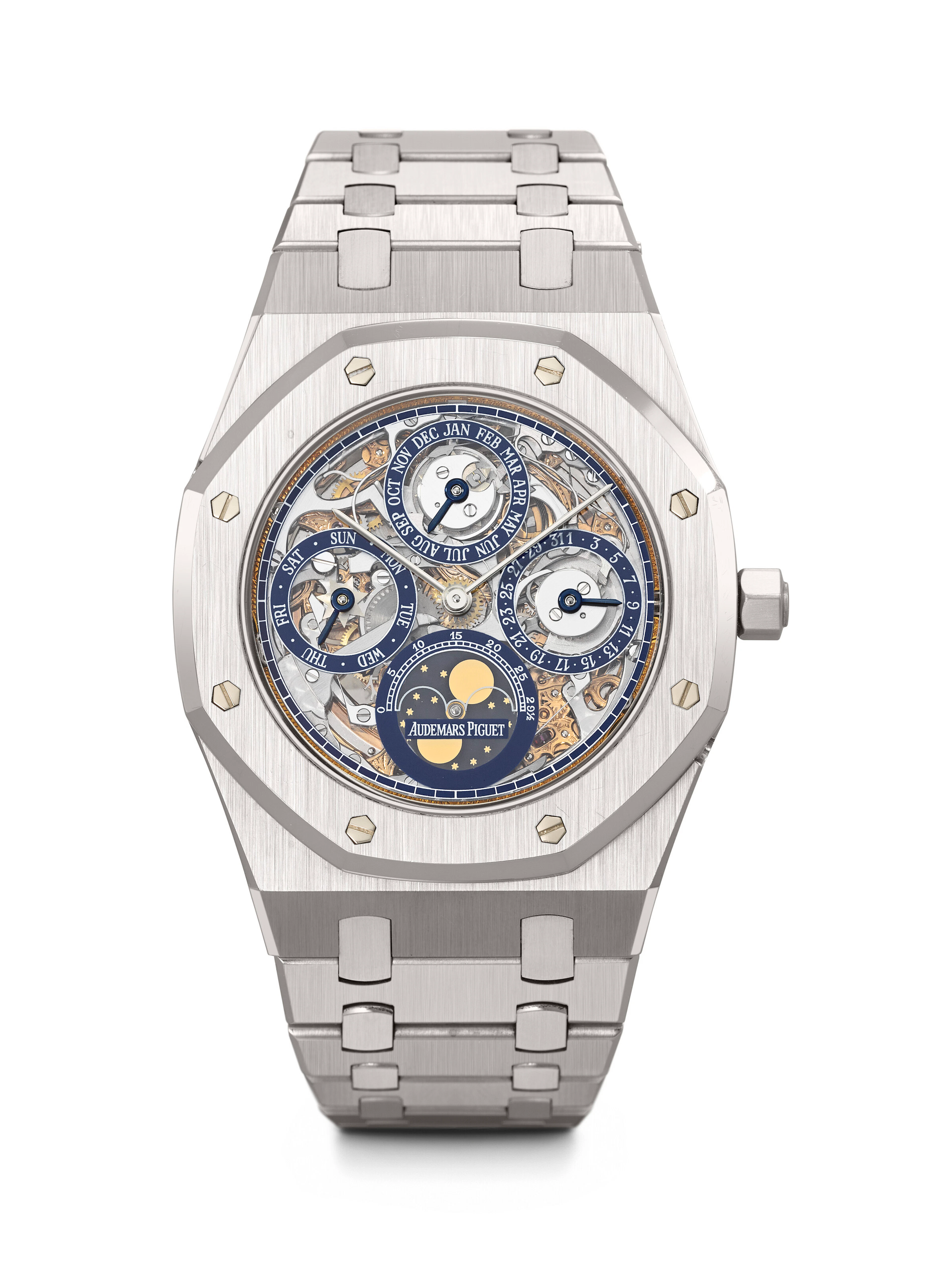 AUDEMARS PIGUET. A STUNNING LIMITED EDITION STAINLESS STEEL AUTOMATIC
