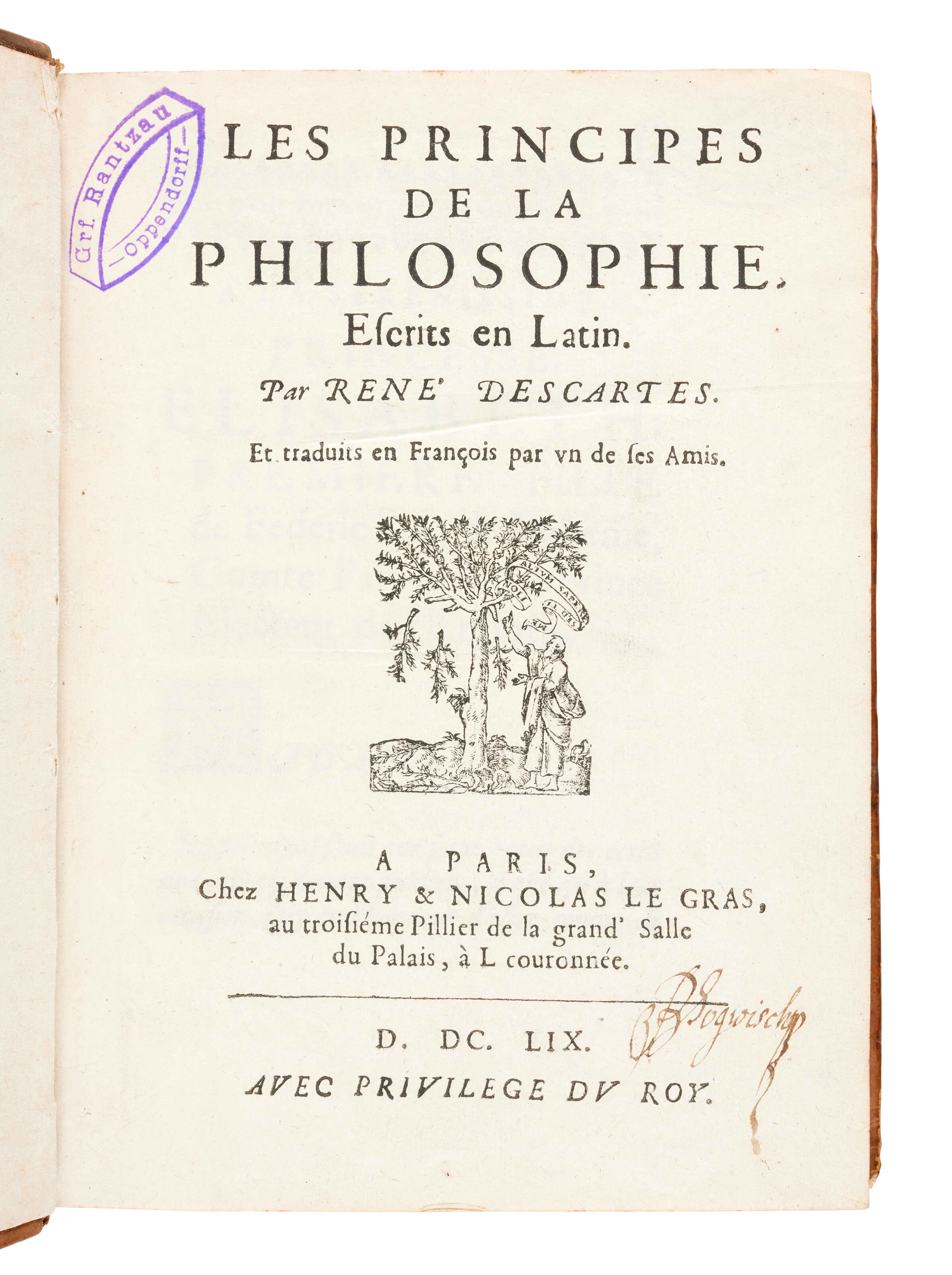 DESCARTES, René (1596-1650) et Claude PICOT, trad. (1614-1668)