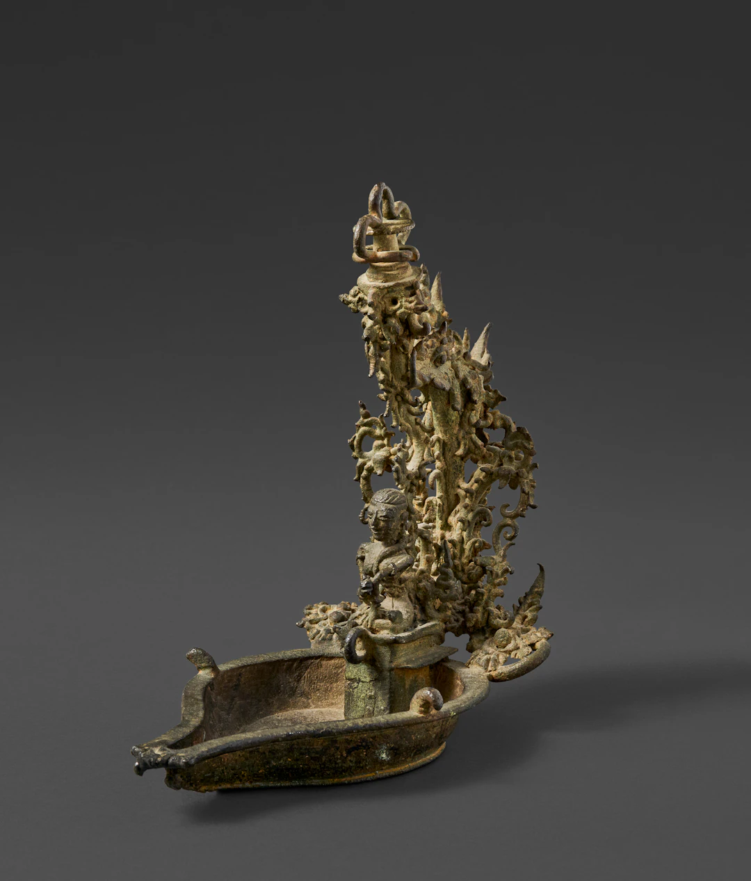 A Copper Alloy Hanging Oil Lamp